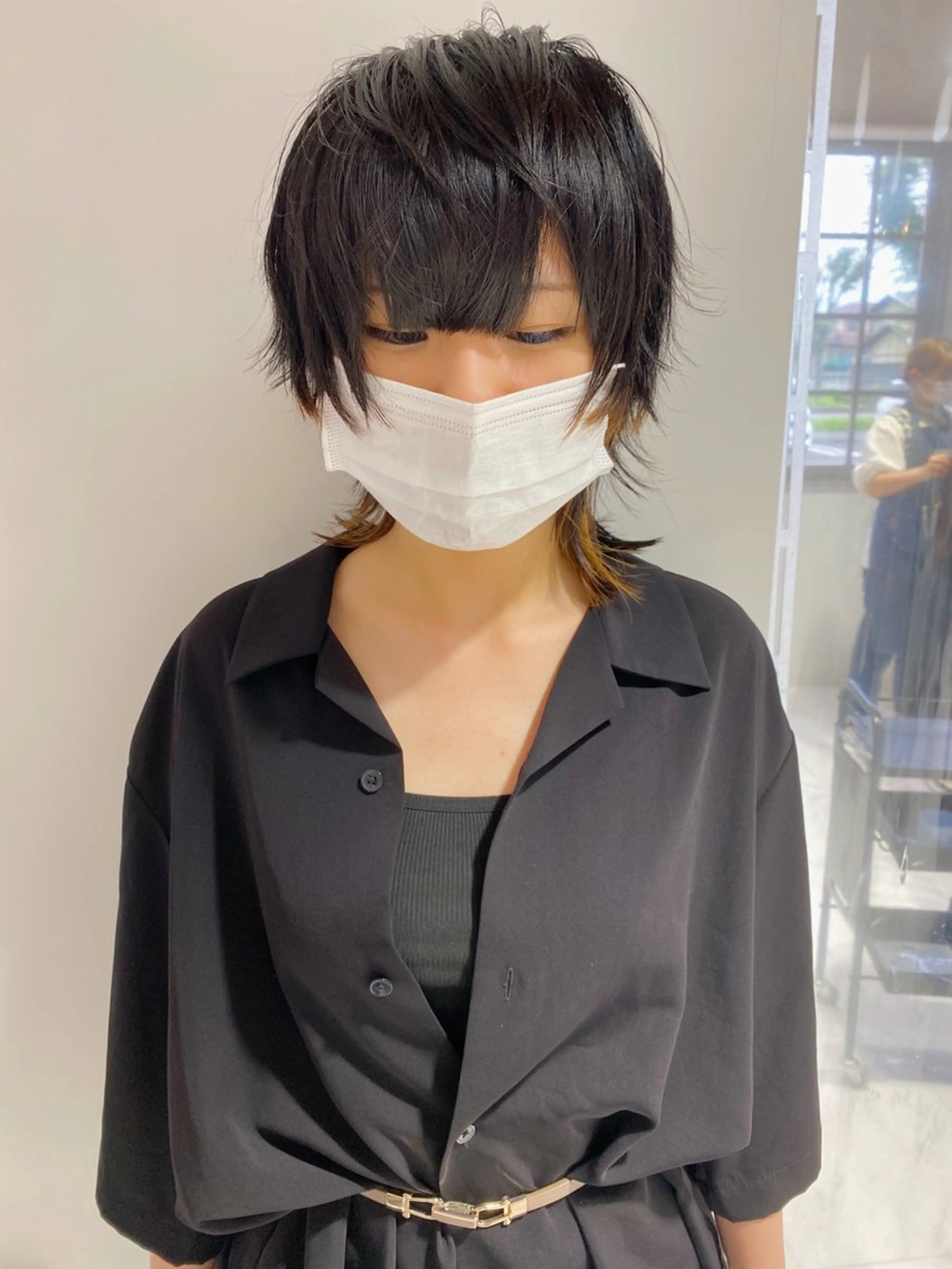 ショート カラー インナーカラー ウルフカット カット ヘアカラー 新井 広之のヘアスタイル