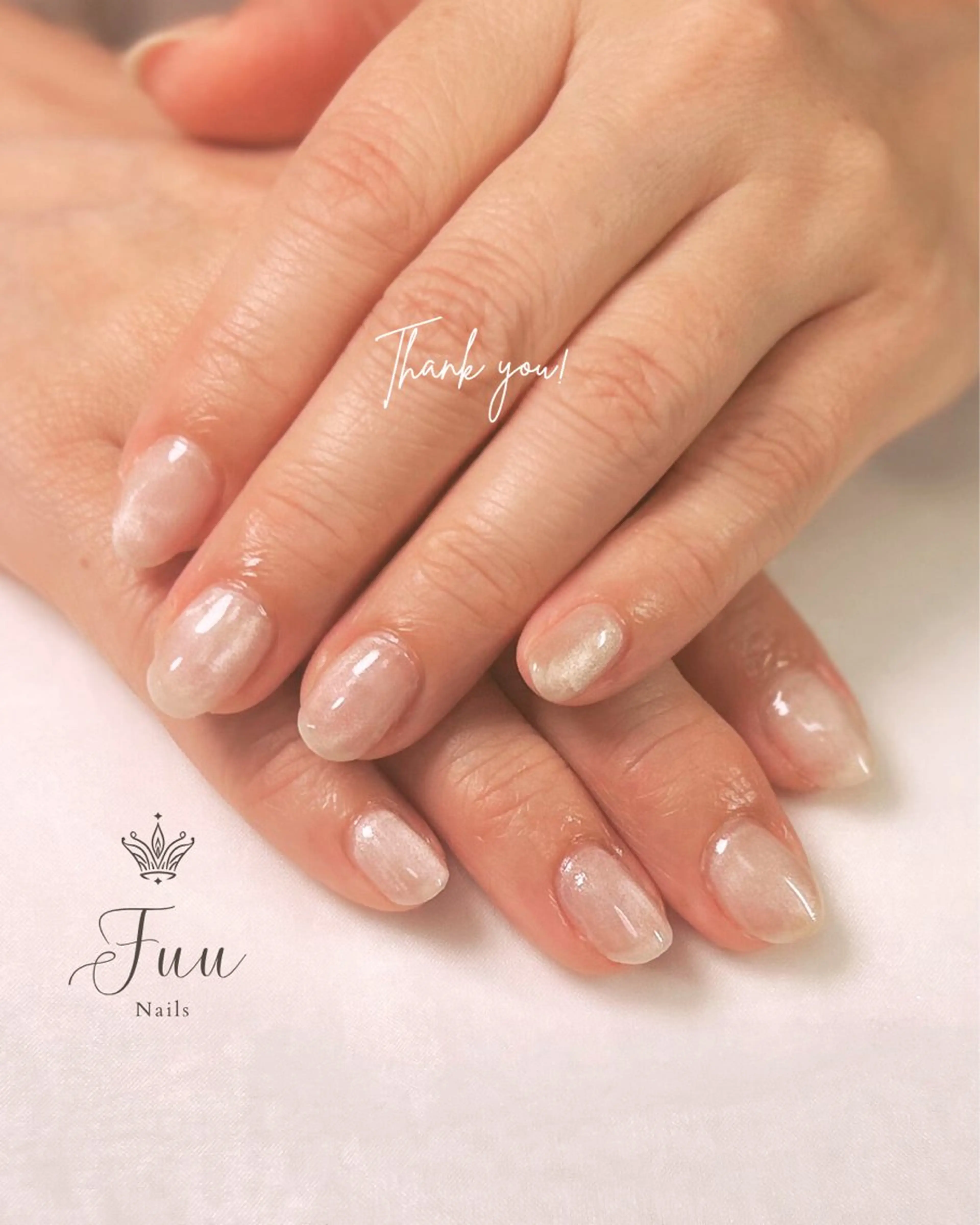 ネイル マグネットネイル ショートネイル シンプルネイル 犬のいるネイルサロン Fuu nailsのネイルデザイン