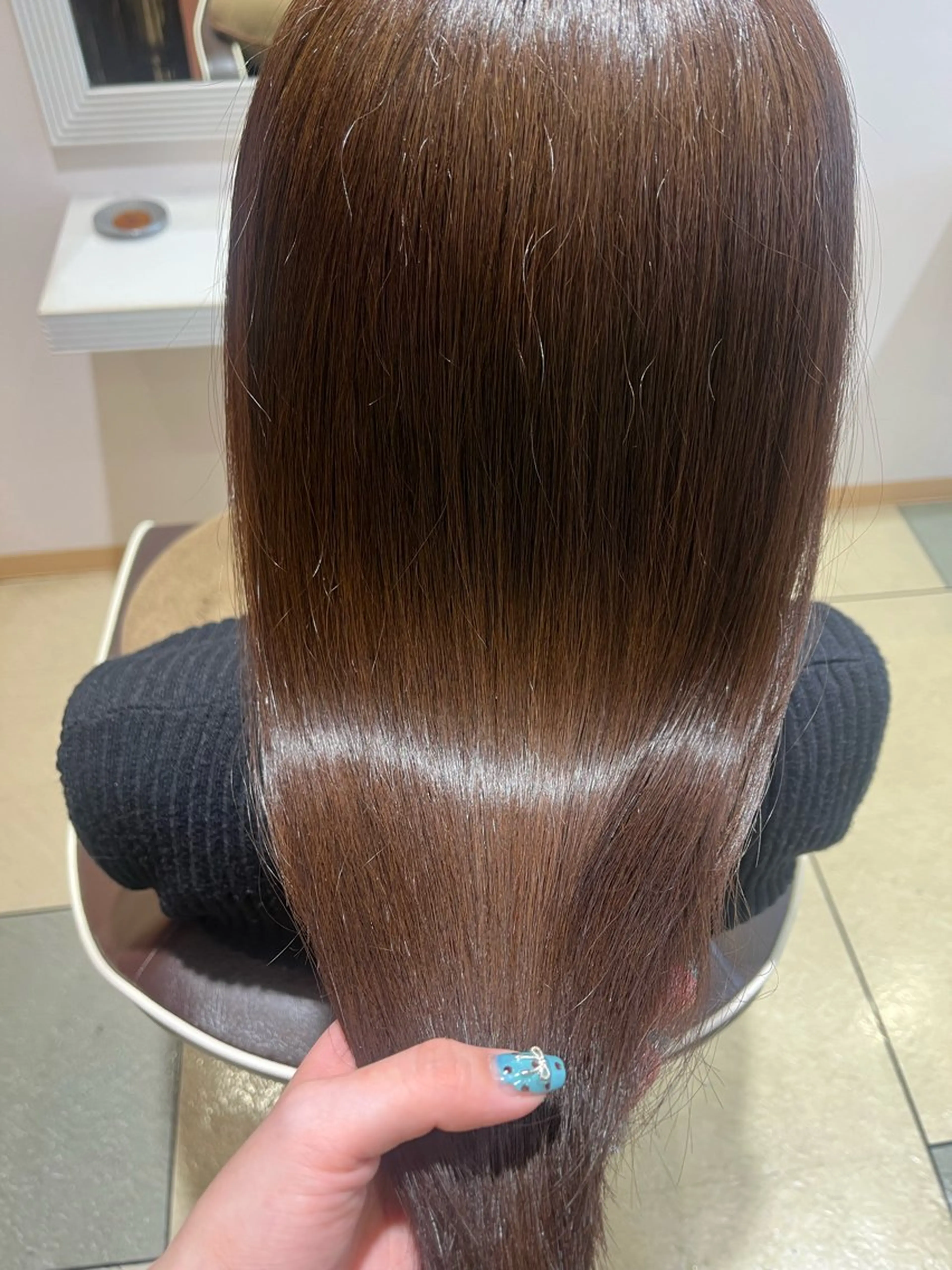 ロング カラー ヘアカラー ベージュカラー⌇ くびれヘア.𐙚心音のヘアスタイル