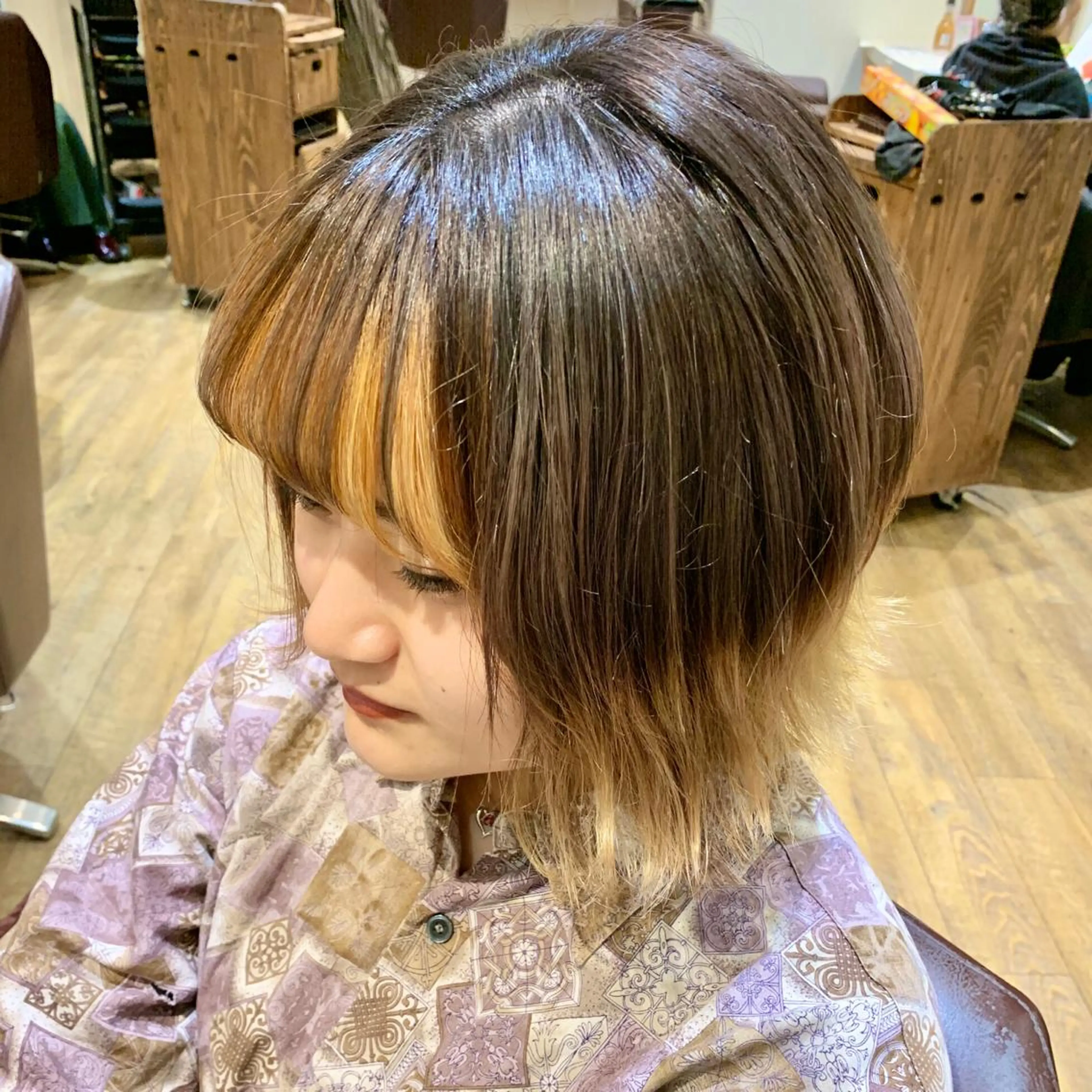 ショート カラー ミストバング  フェイスフレーミング ショート×カラー 🦊堀米早紀【荻窪】のヘアスタイル