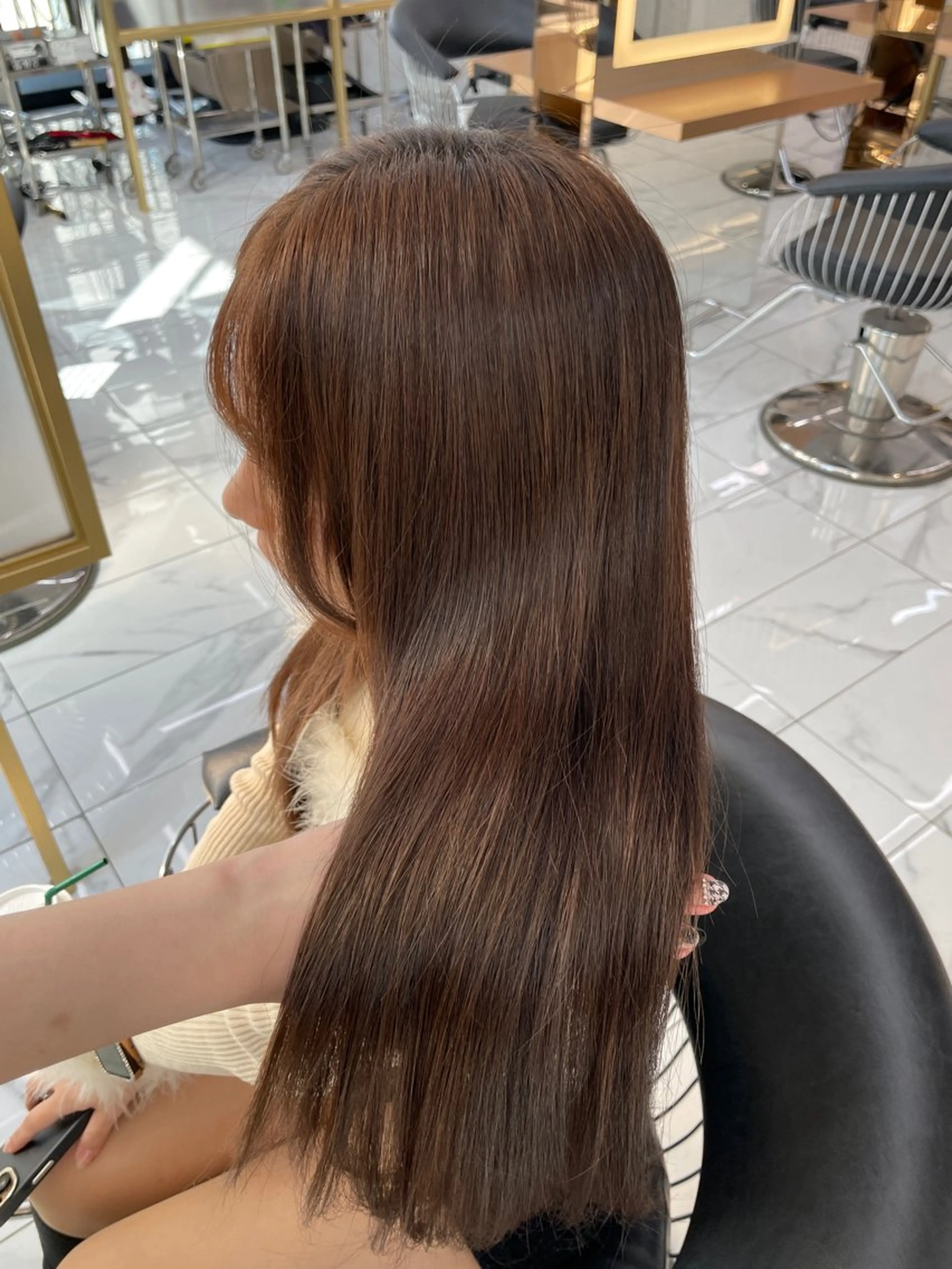 ロング カラー ブラウンカラー 透明感カラー miyu'somotesando所属・菅野 心悠/メンズヘアのヘアスタイル