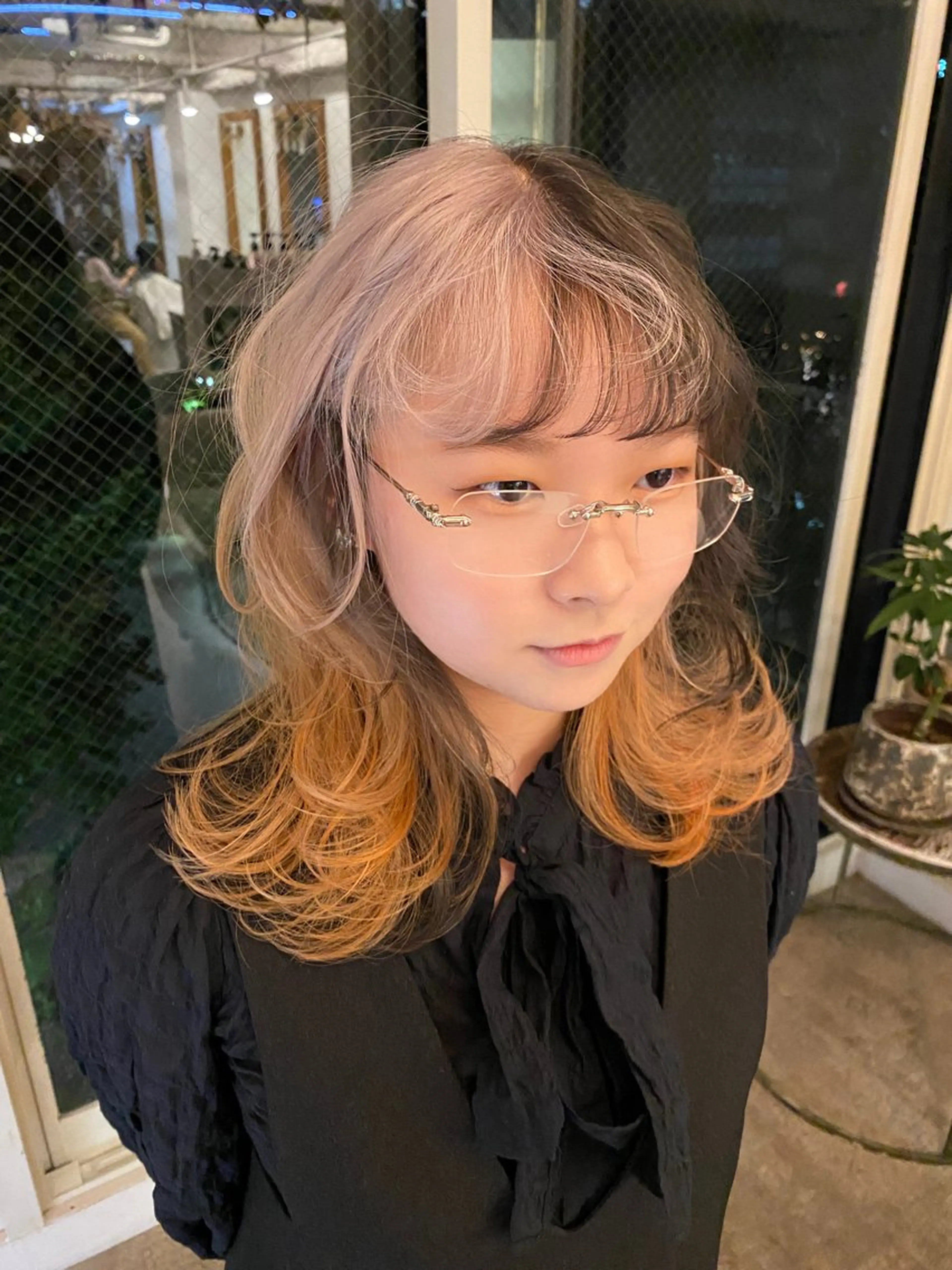 🎀セクションデザインカラー(ブリーチ込み)の写真