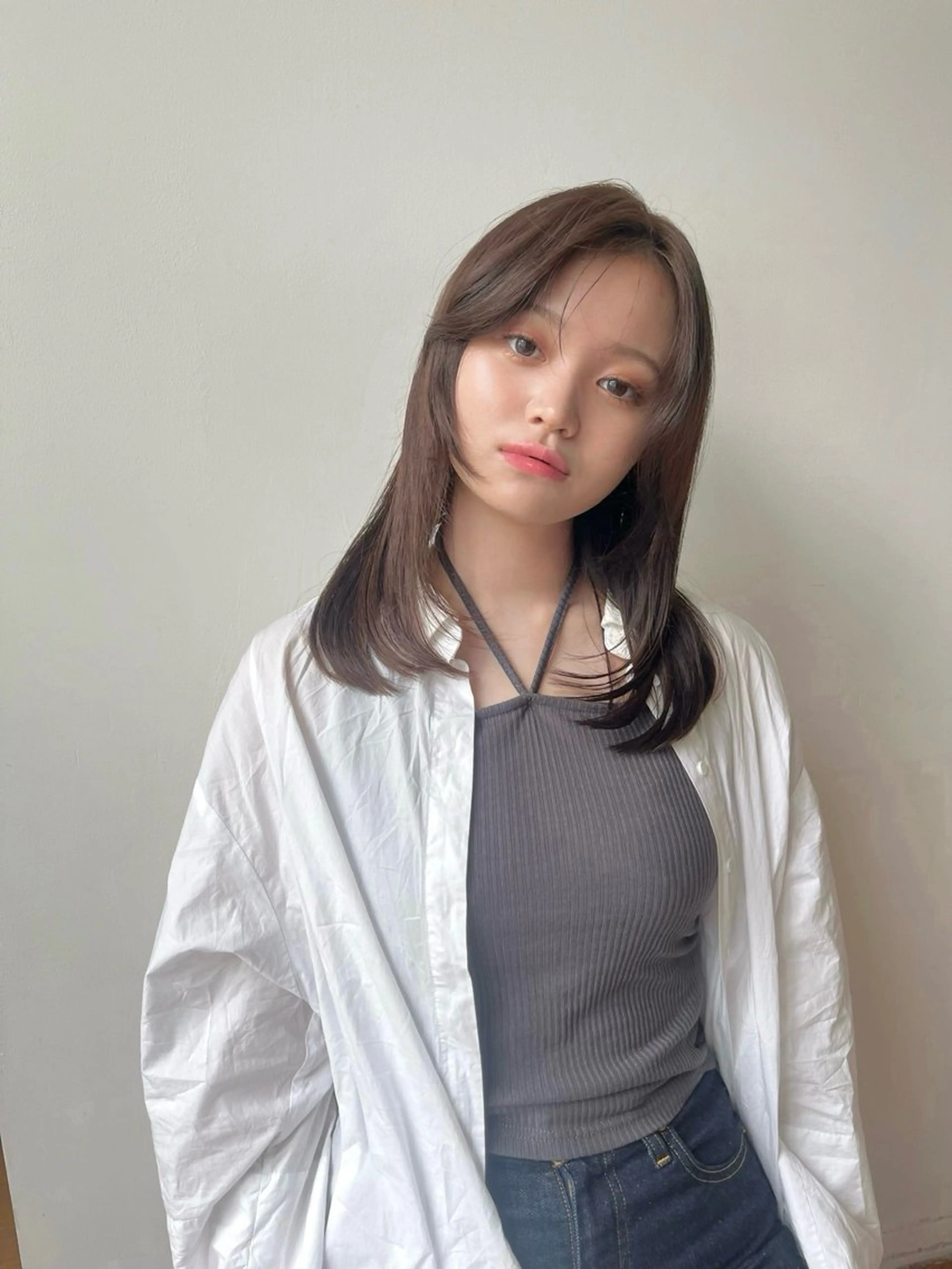 ミディアム 暖色カラー/似合わせ カット/名古屋/辻のヘアスタイル