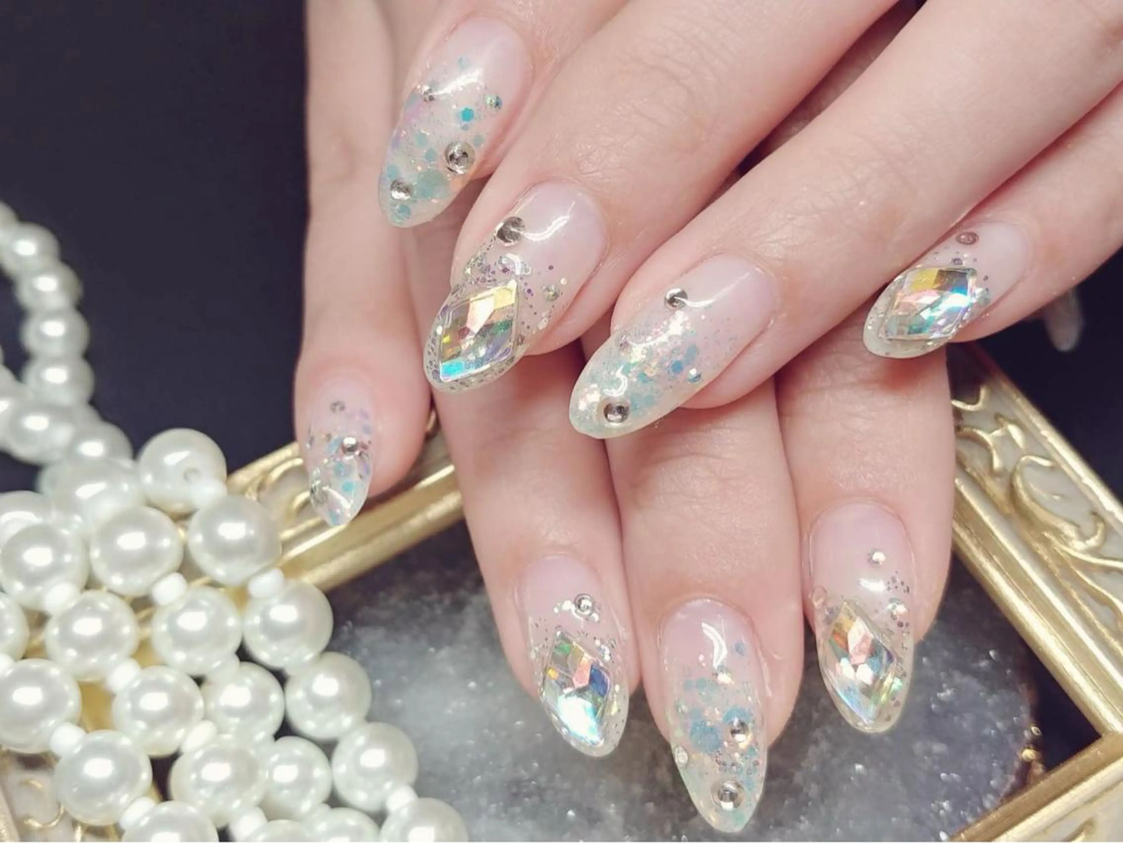 ネイル オフィスネイル ホワイト Nail lieNのネイルデザイン