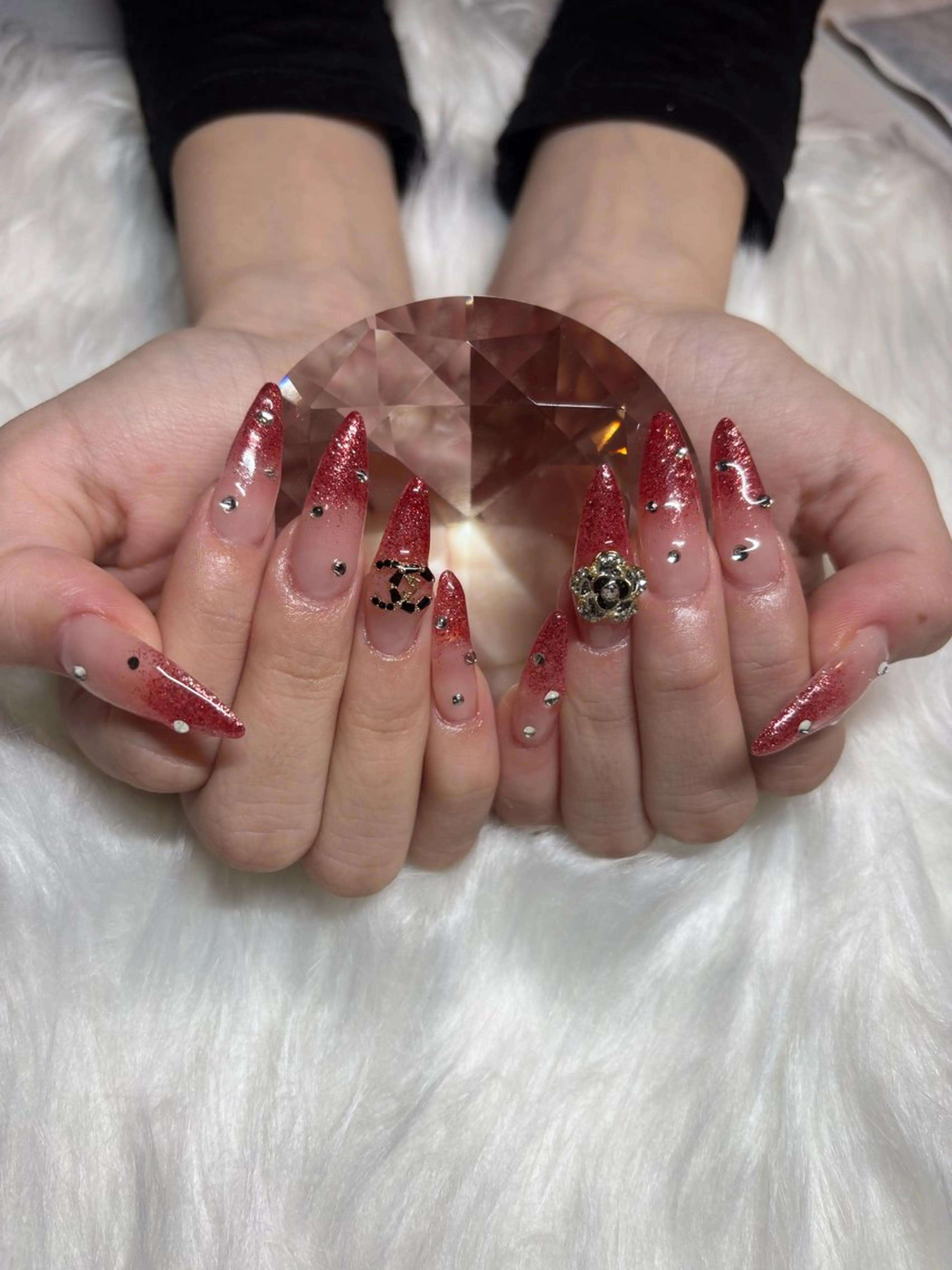 ネイル ラメ(グリッター) ラメグラデーション MARUCHU💋 SAYAKAのネイルデザイン