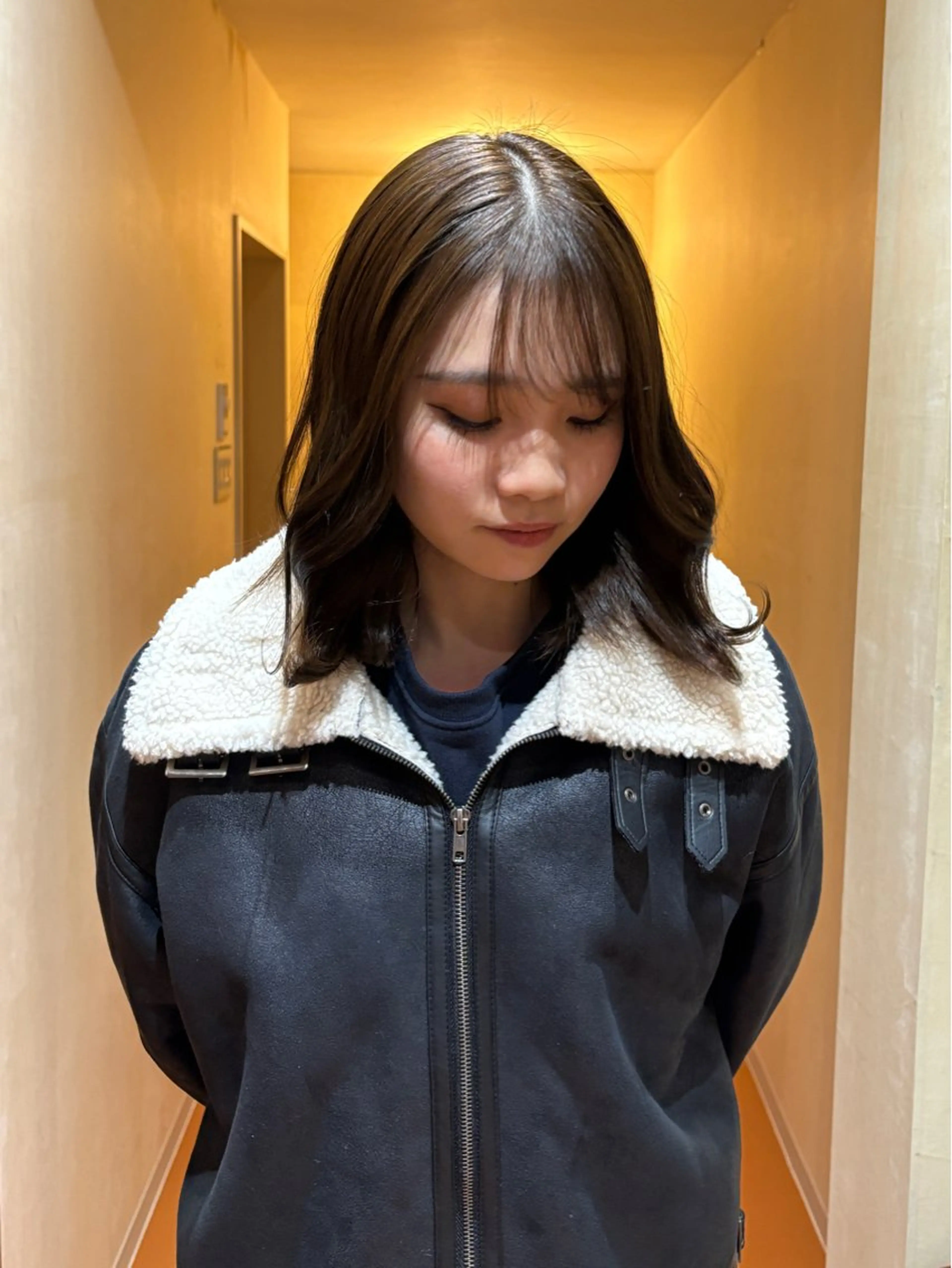 ミディアム カラー オリーブカラー ヘアカラー 京都/カラー/松野 翔のヘアスタイル