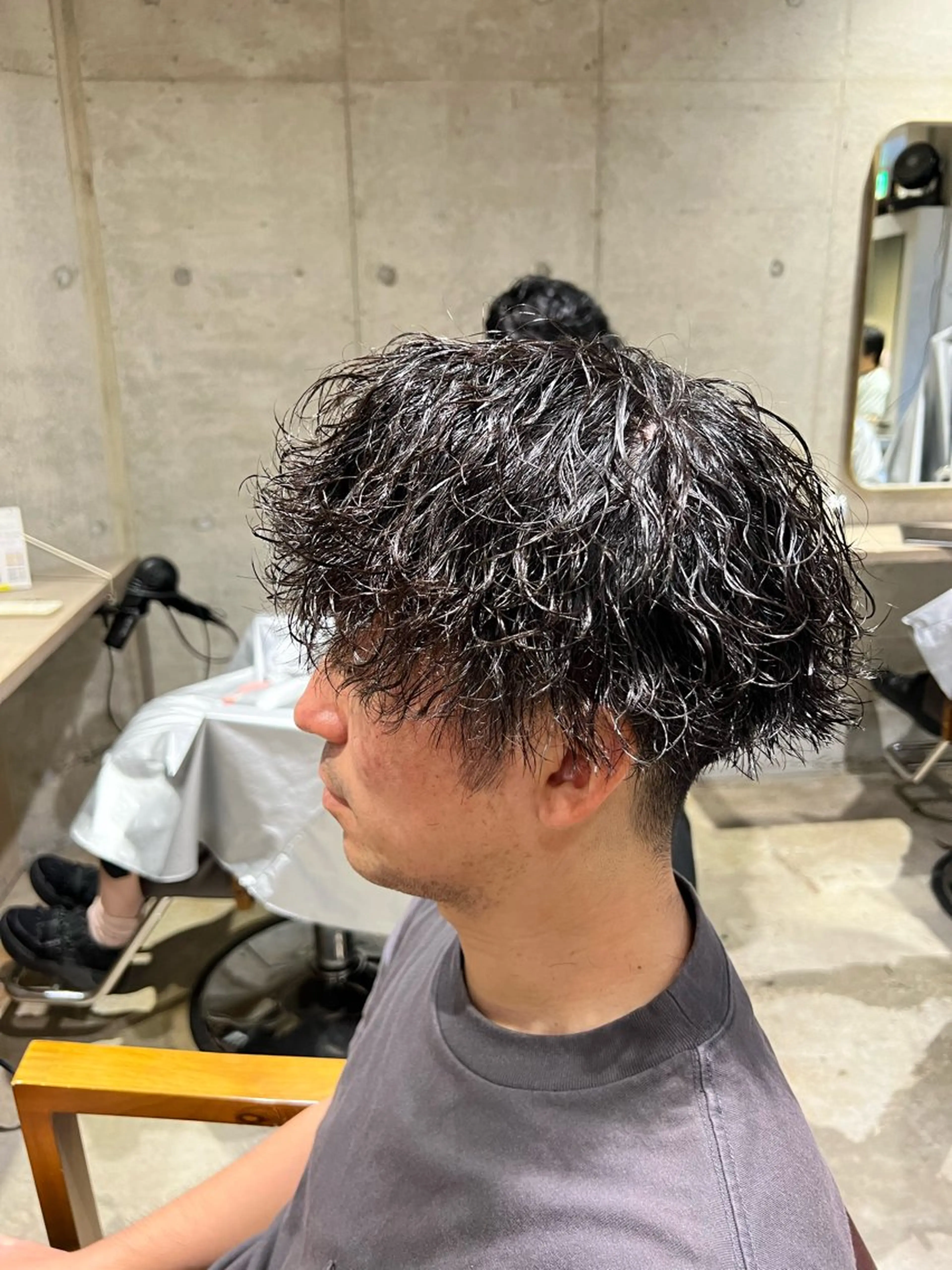 ミディアム パーマ メンズ 【パーマ満足度No. 1🥇】宮脇 大樹のヘアスタイル