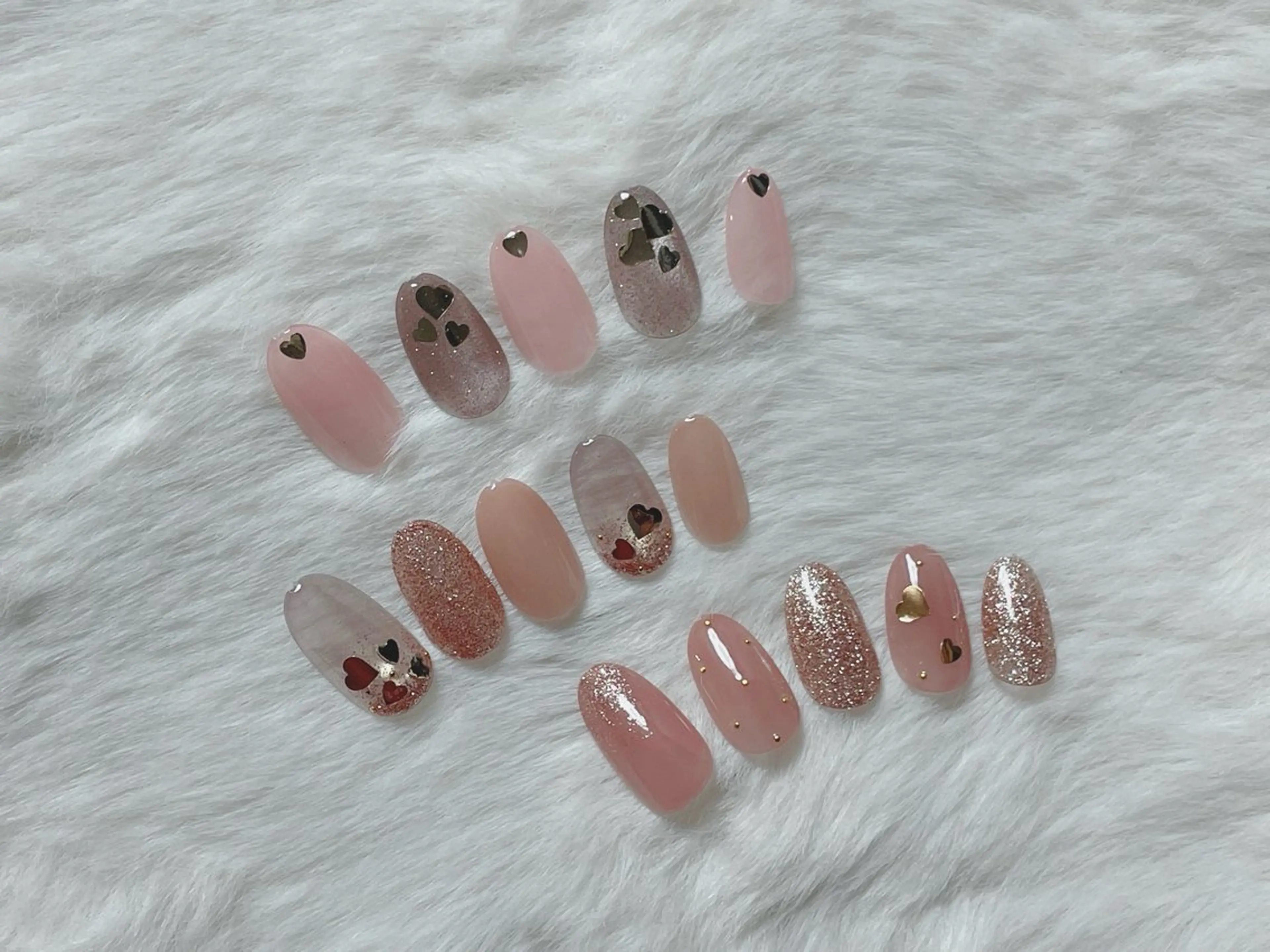 ネイル ハート バレンタイン ハンドネイル sourian所属・sourian emiのネイルデザイン