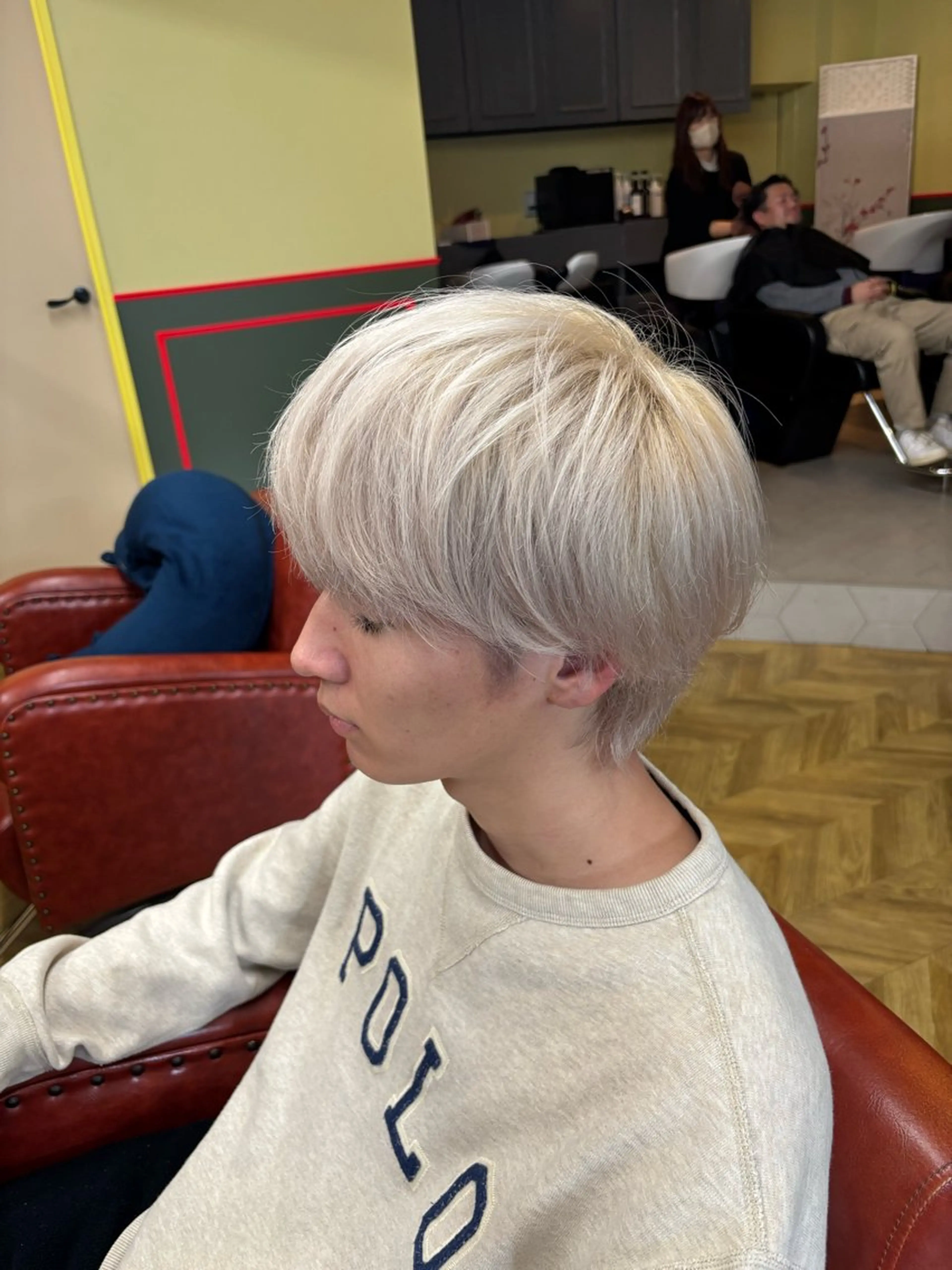 カラー メンズ メンズブリーチ ブリーチ ヘアカラー cure 船橋店所属・メンズヘア/艶カラー /ブリーチ/魁人のヘアスタイル