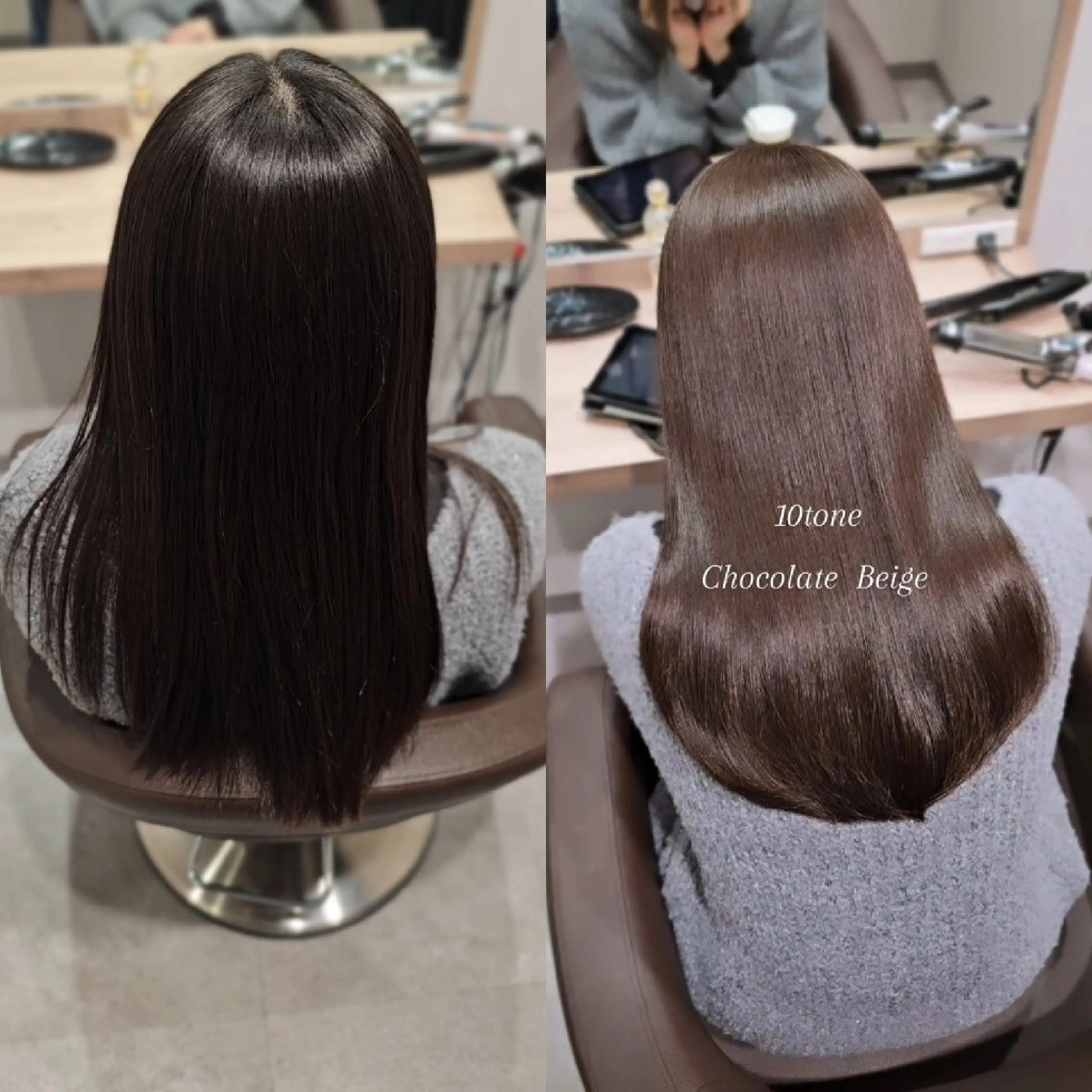 セミロング カラー 縮毛矯正 カット ヘアカラー トリートメント サロウィン　神戸三宮店所属・三宮No.1ブリーチ 無しカラー/杉山太貴のヘアスタイル