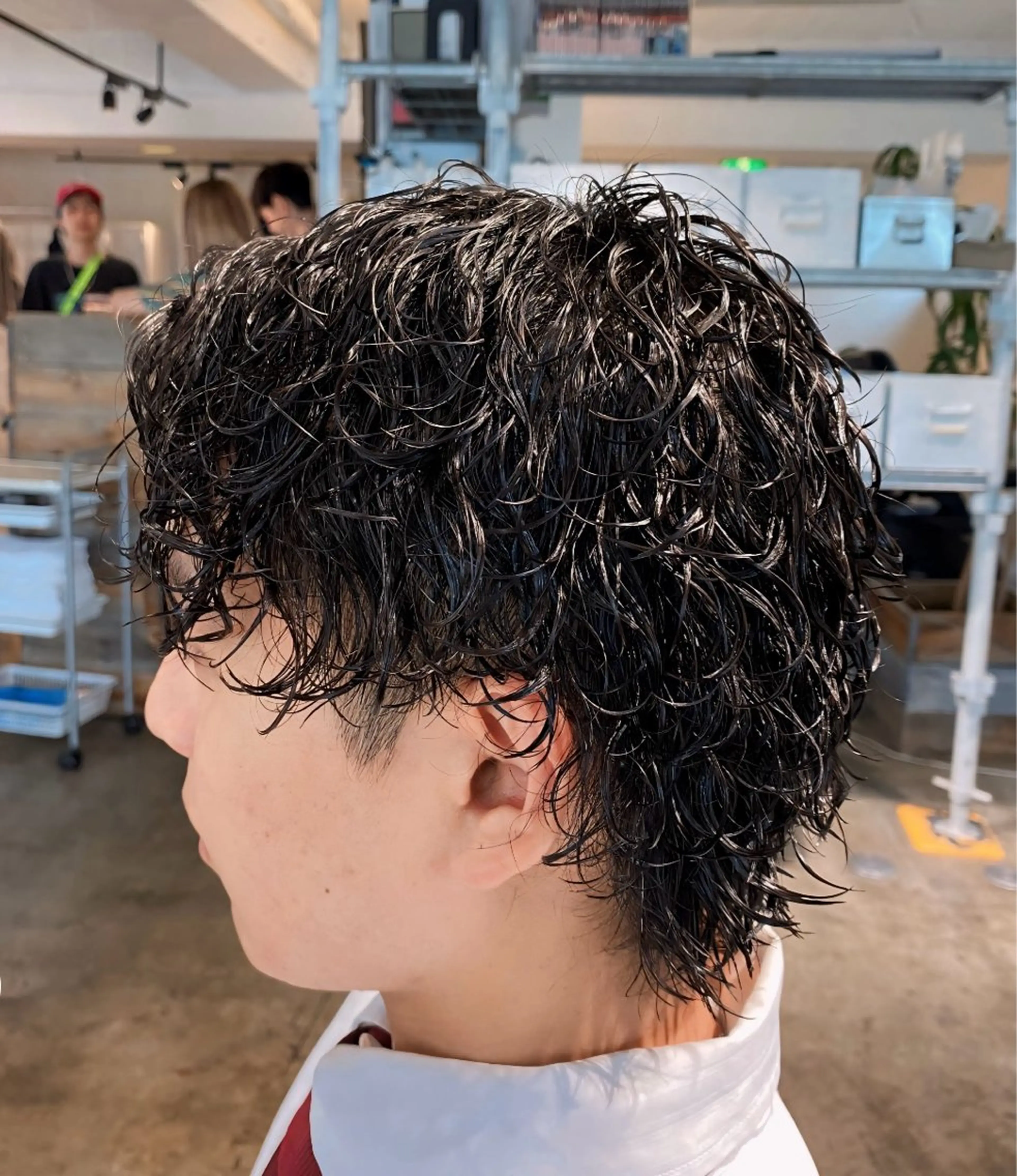 パーマ メンズ センターパート 波巻きパーマ メンズパーマ 特化/中川拓也のヘアスタイル