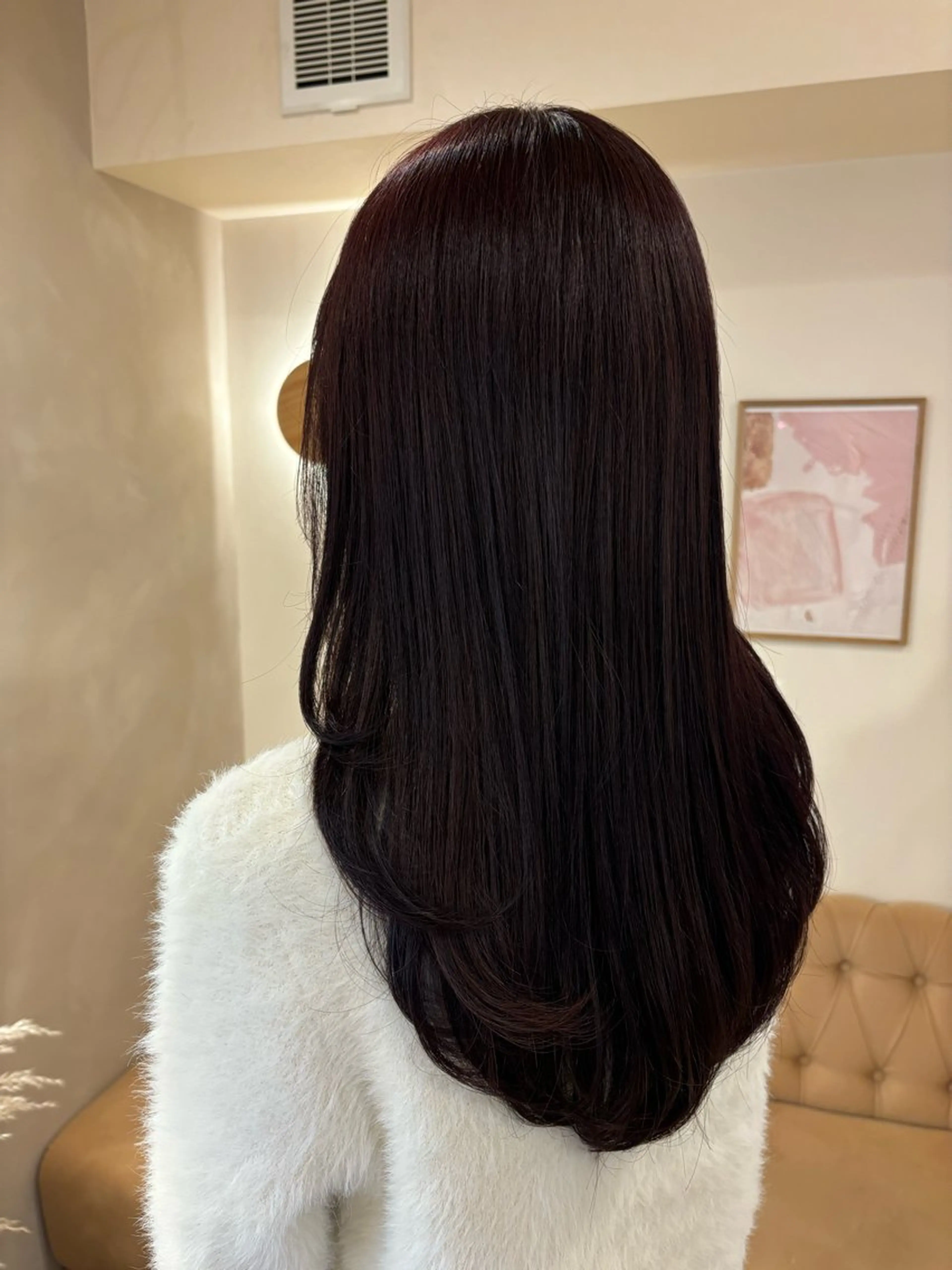 ロング カラー ヘアカラー トリートメント ミルクティ/ピンク/ レイヤー/yuriaのヘアスタイル