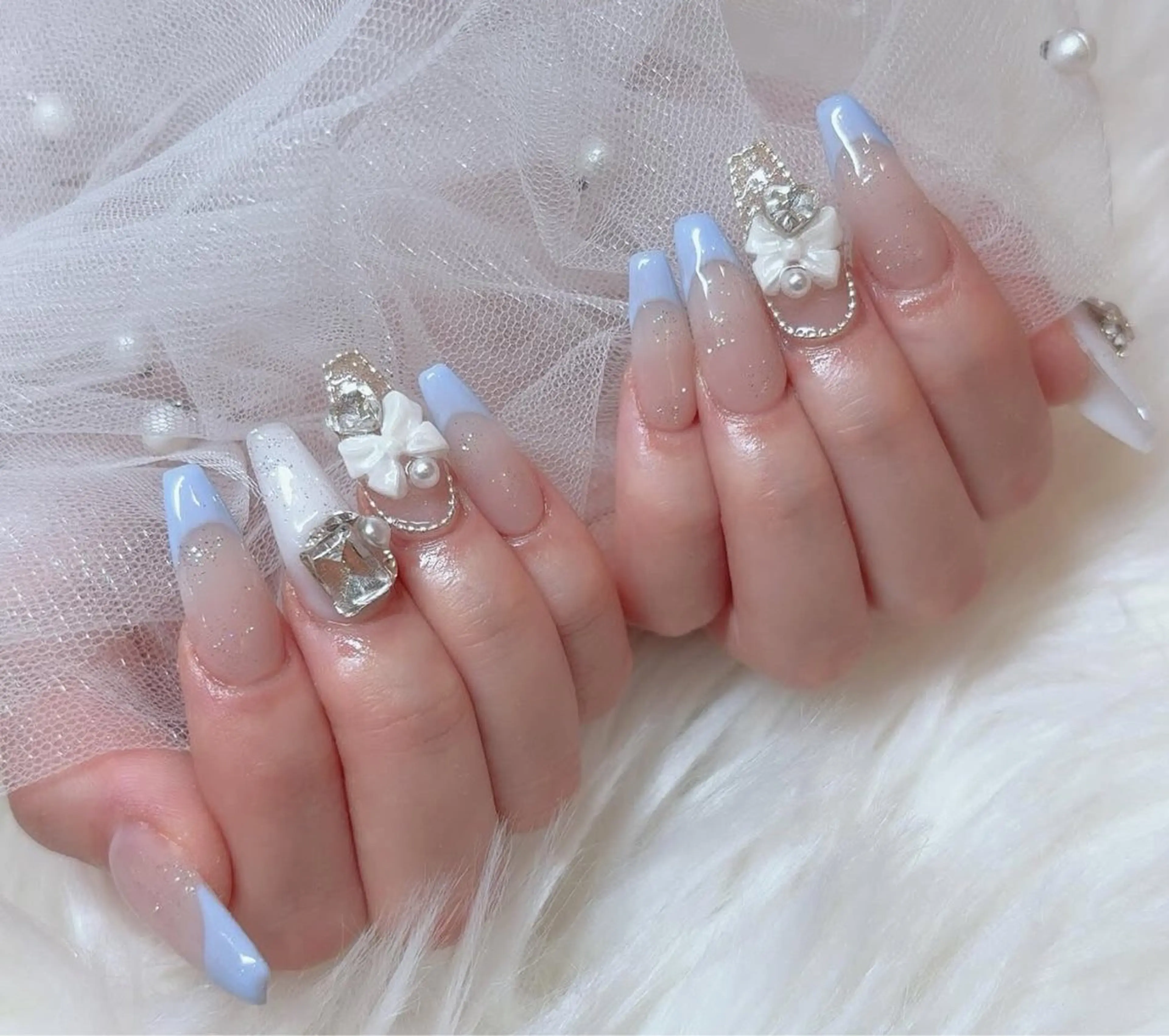ネイル フレンチネイル ジェルネイル ハロウィン キラキラネイル 韓国ネイル ハンドネイル H.baby Nail Salonのネイルデザイン