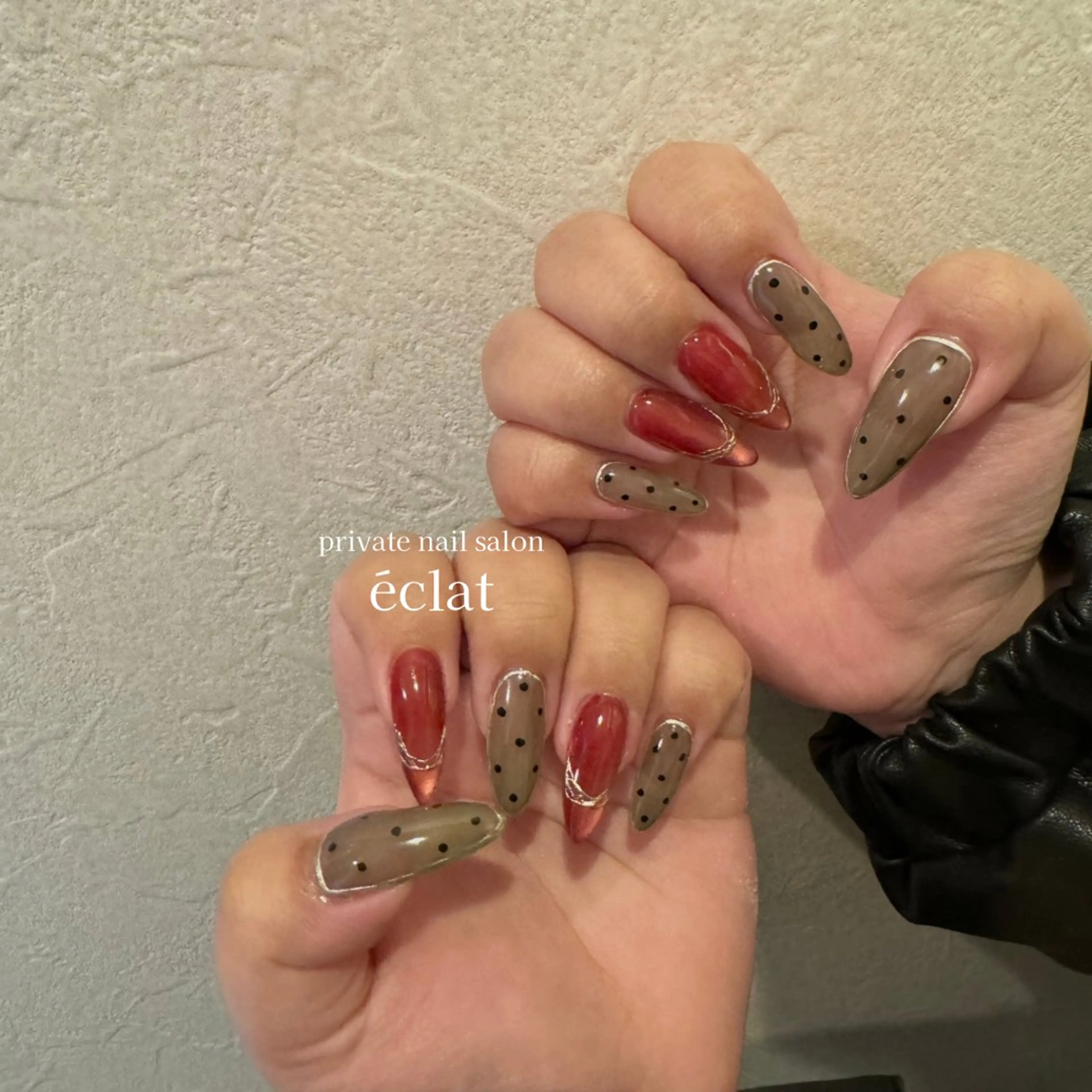 ネイル ガーリー ロングネイル マグネットネイル nailsalon éclatのネイルデザイン