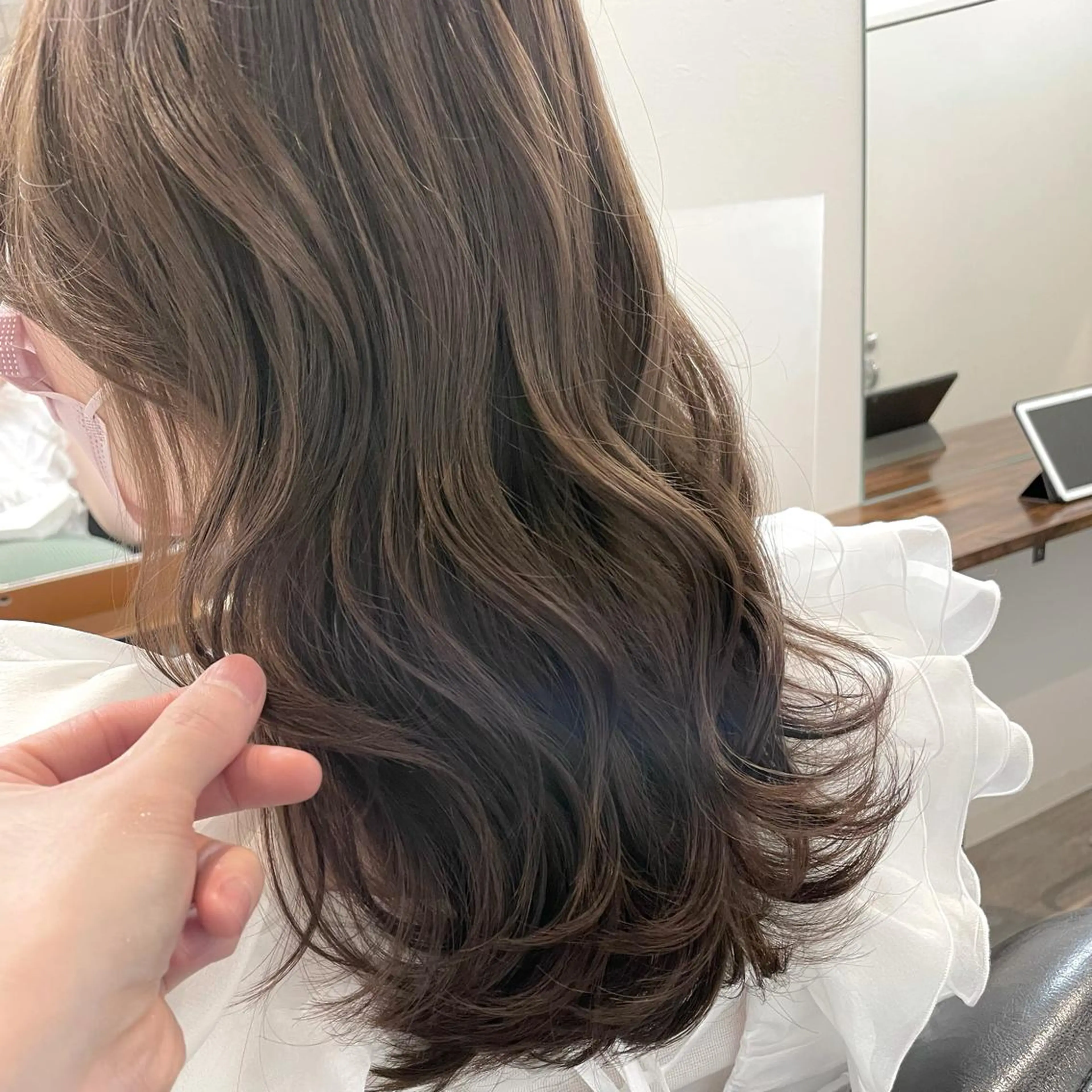 ロング カラー ヘアカラー トリートメント ヘッドスパ 髪質改善/韓国ヘア レイヤー/新宿/ロミのヘアスタイル