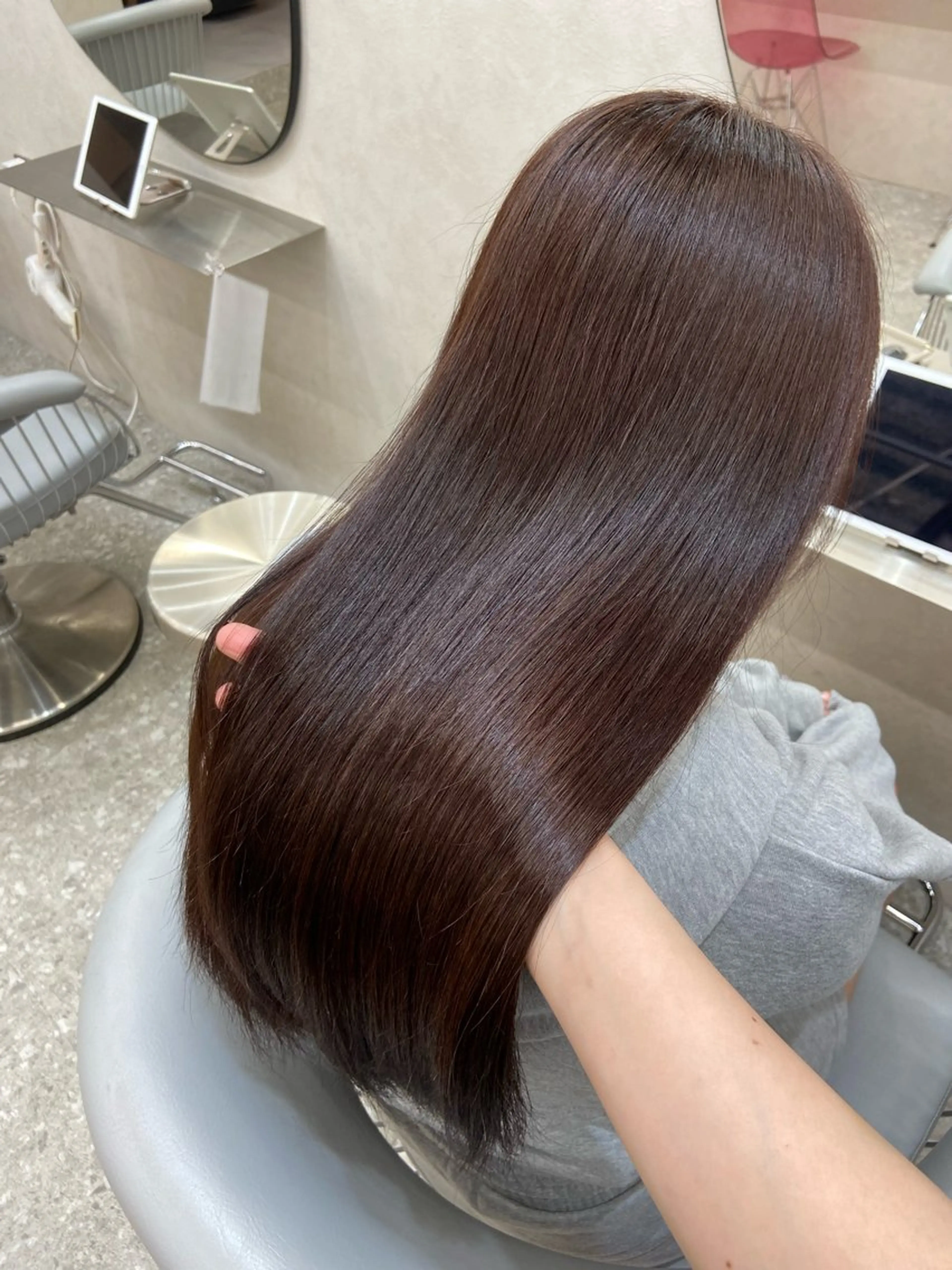 ロング カラー ブラウンカラー ラベンダーカラー カット ヘアカラー トリートメント 新宿/韓国ヘア 中明度カラー/かやのヘアスタイル