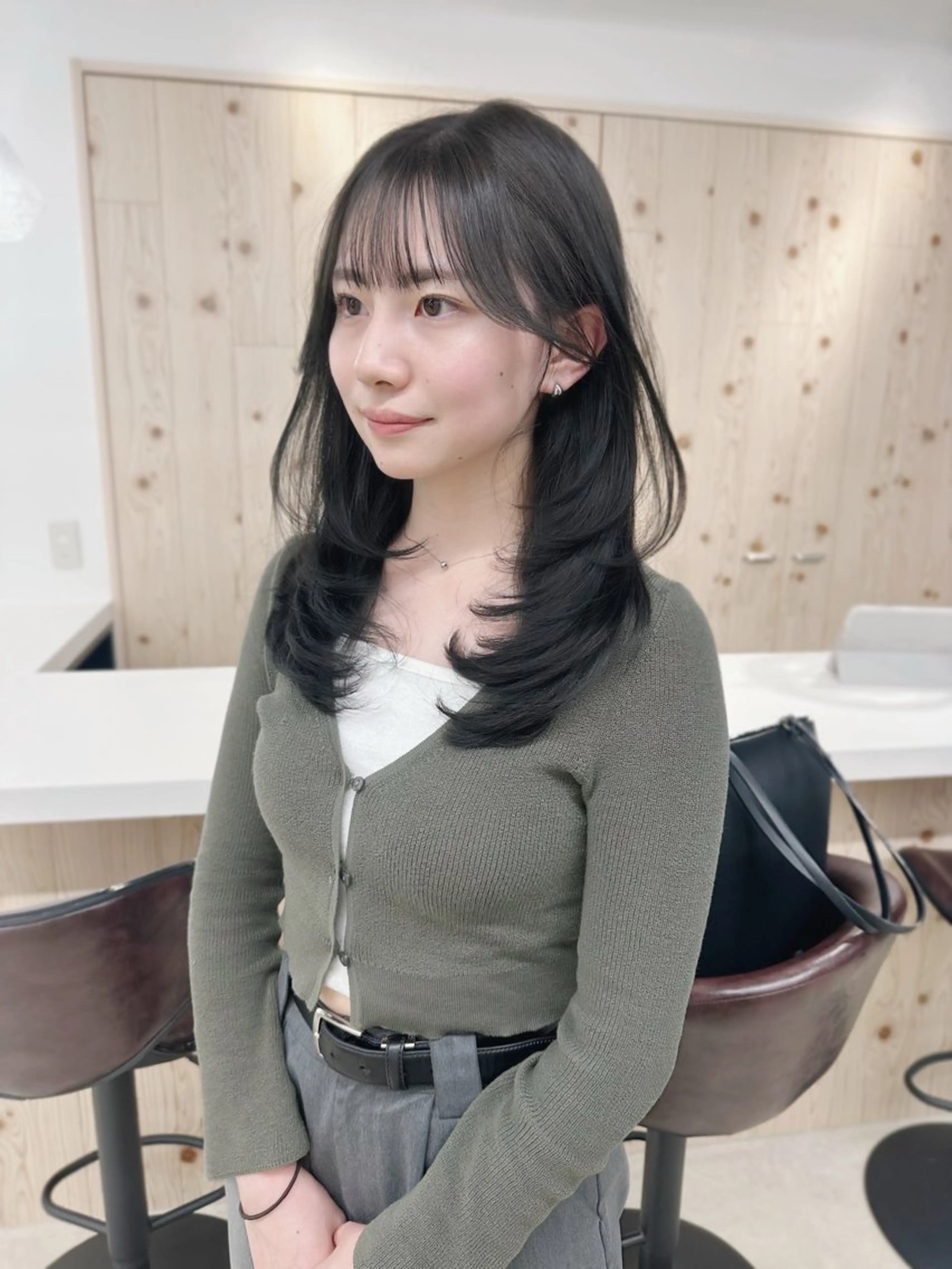 セミロング カラー カット ヘアカラー トリートメント 韓国風/髪質改善 赤み消し✨junkiのヘアスタイル