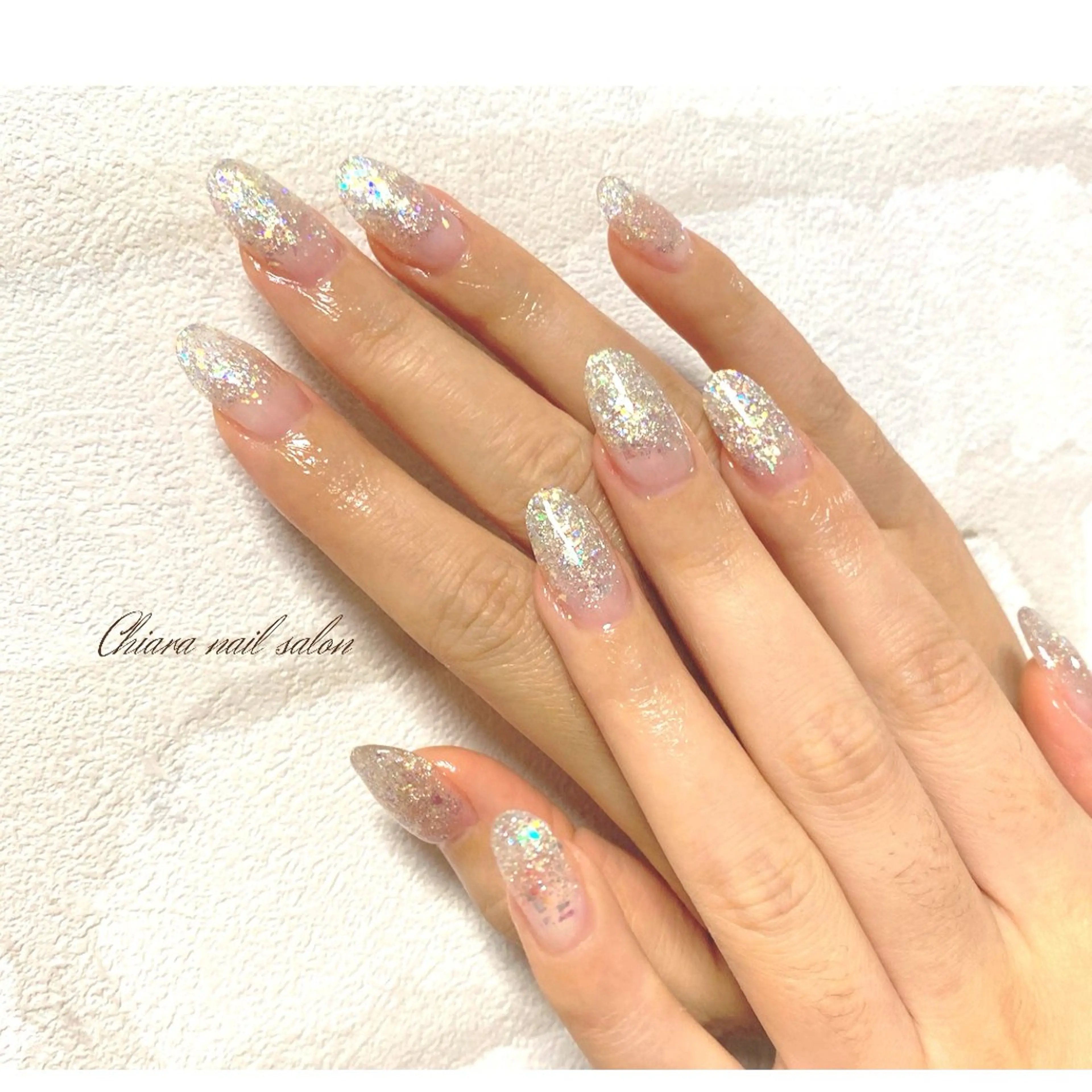 ネイル ハンドネイル Chiara チップ長さ出しのネイルデザイン