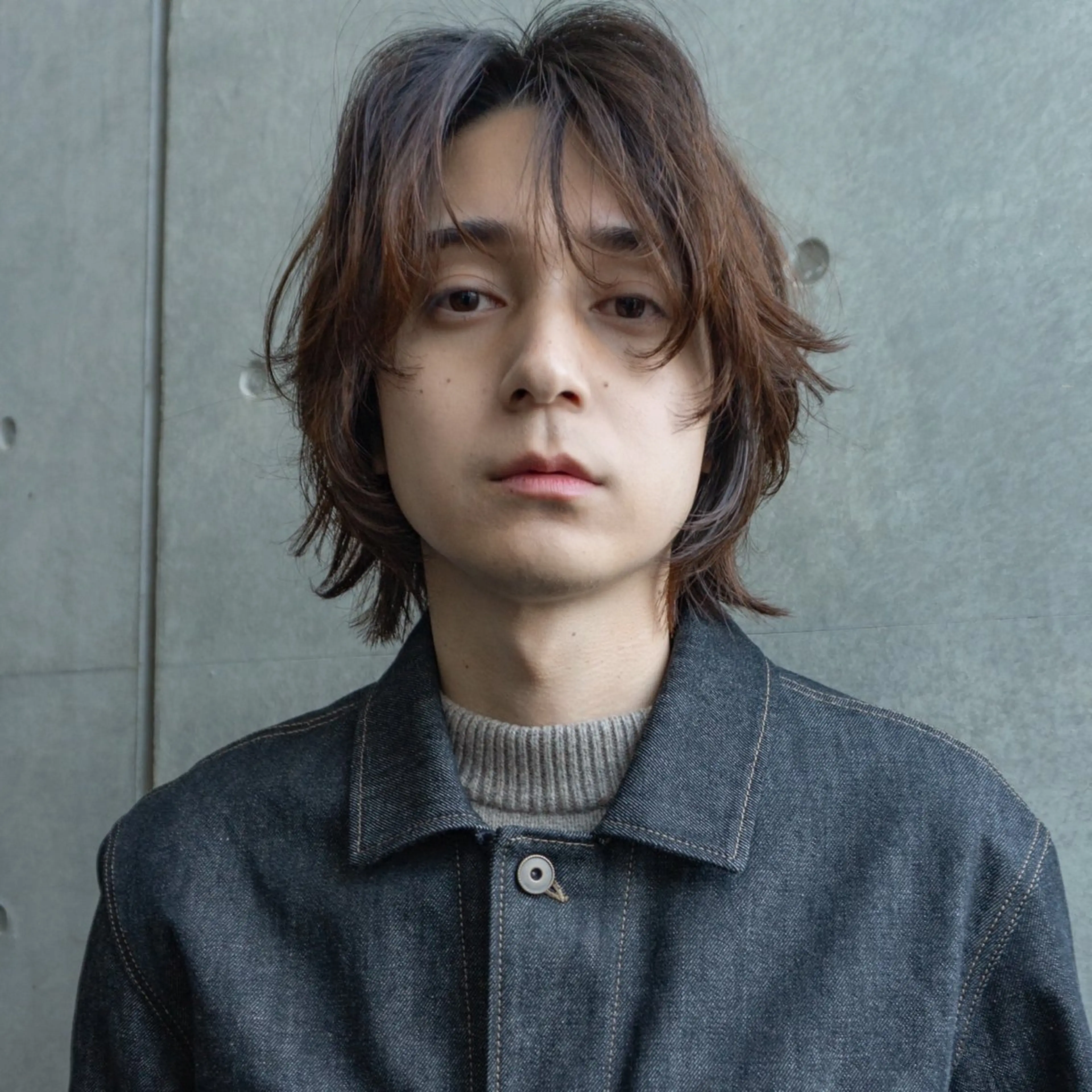 ミディアム パーマ メンズ ミディアムパーマ メンズパーマ ボブ ニュアンスパーマ カット パーマ トリートメント ニュアンスデザイン/ SHOUTOのヘアスタイル