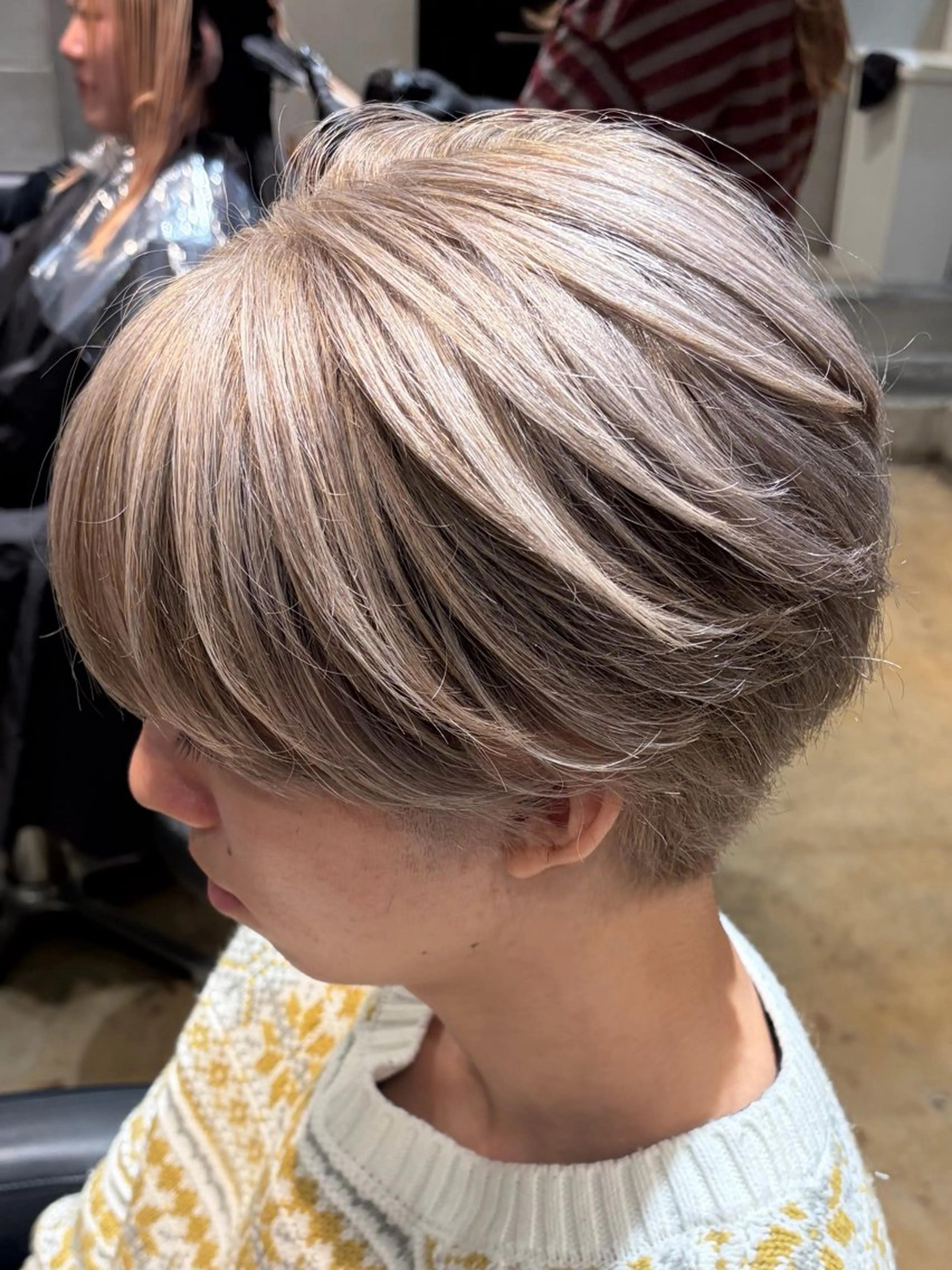 ショート ヘアカラー みわ/博多 ブリーチ/メンズヘアのヘアスタイル