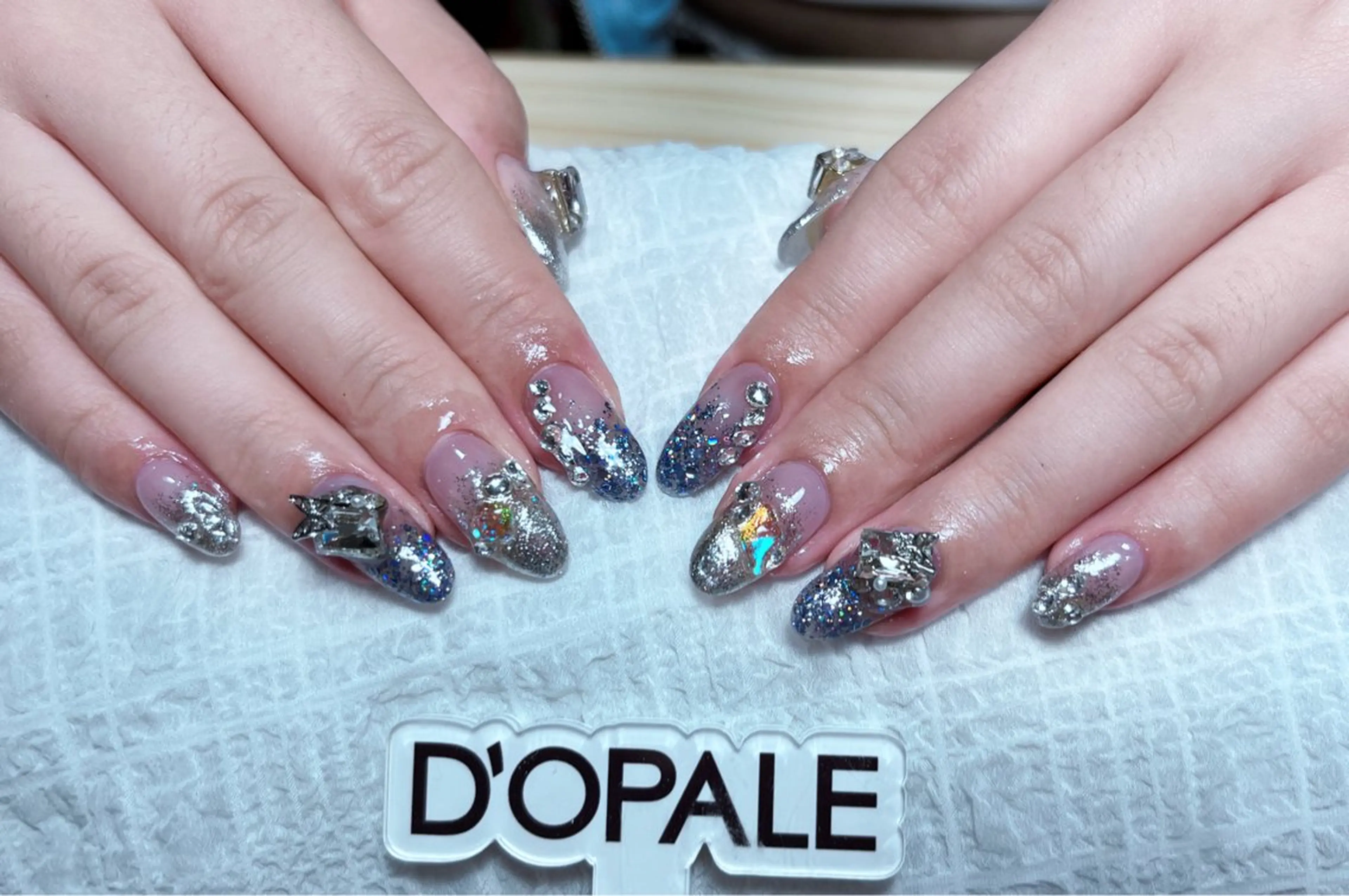 ネイル 長さ出し スカルプネイル ネイルチップ D‘OPALE所属・DOPALE、もも 彦奇のネイルデザイン