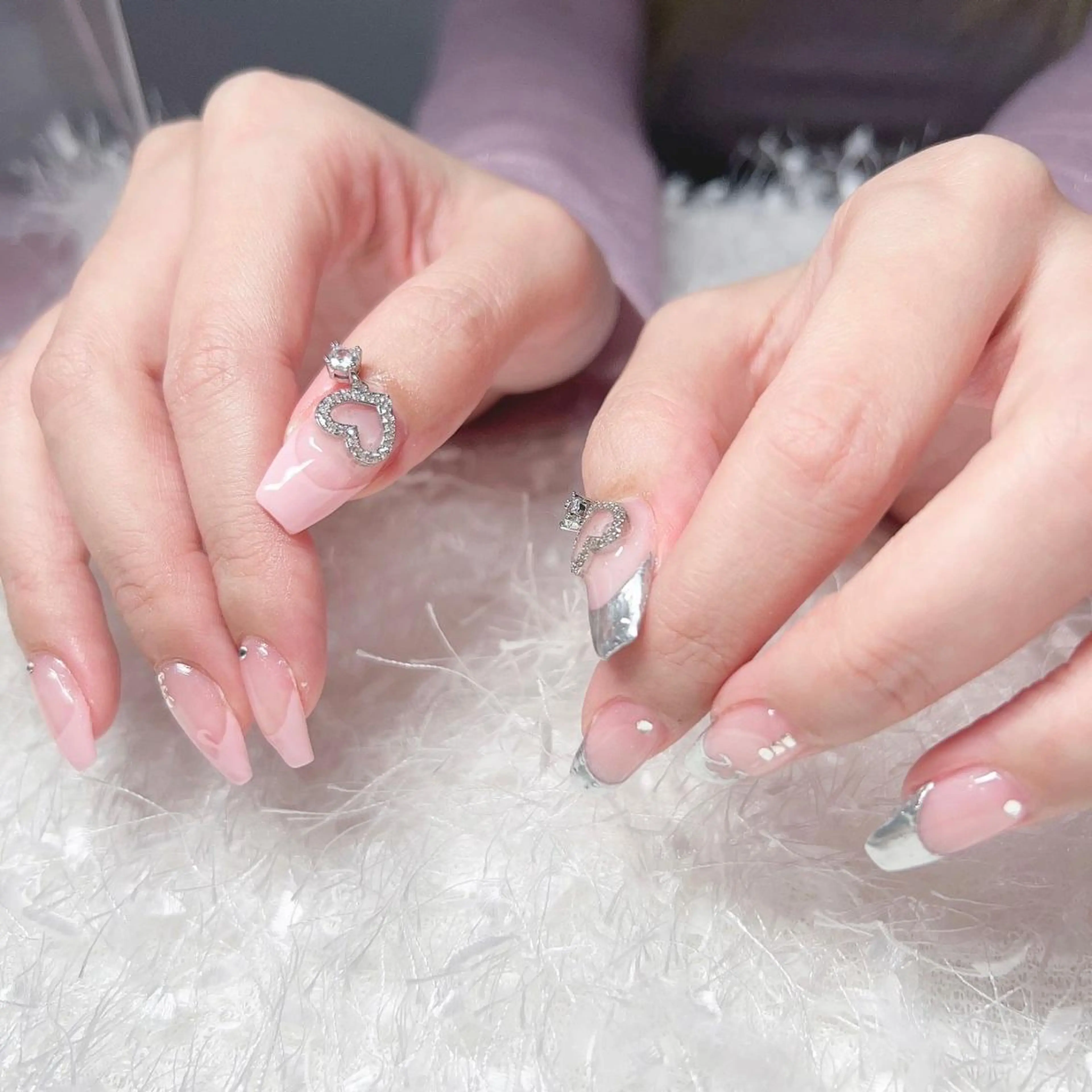 ネイル 長さ出し フレンチネイル ジェルネイル グラデーション 韓国ネイル ハンドネイル Nail&eye Belire 新宿のネイルデザイン