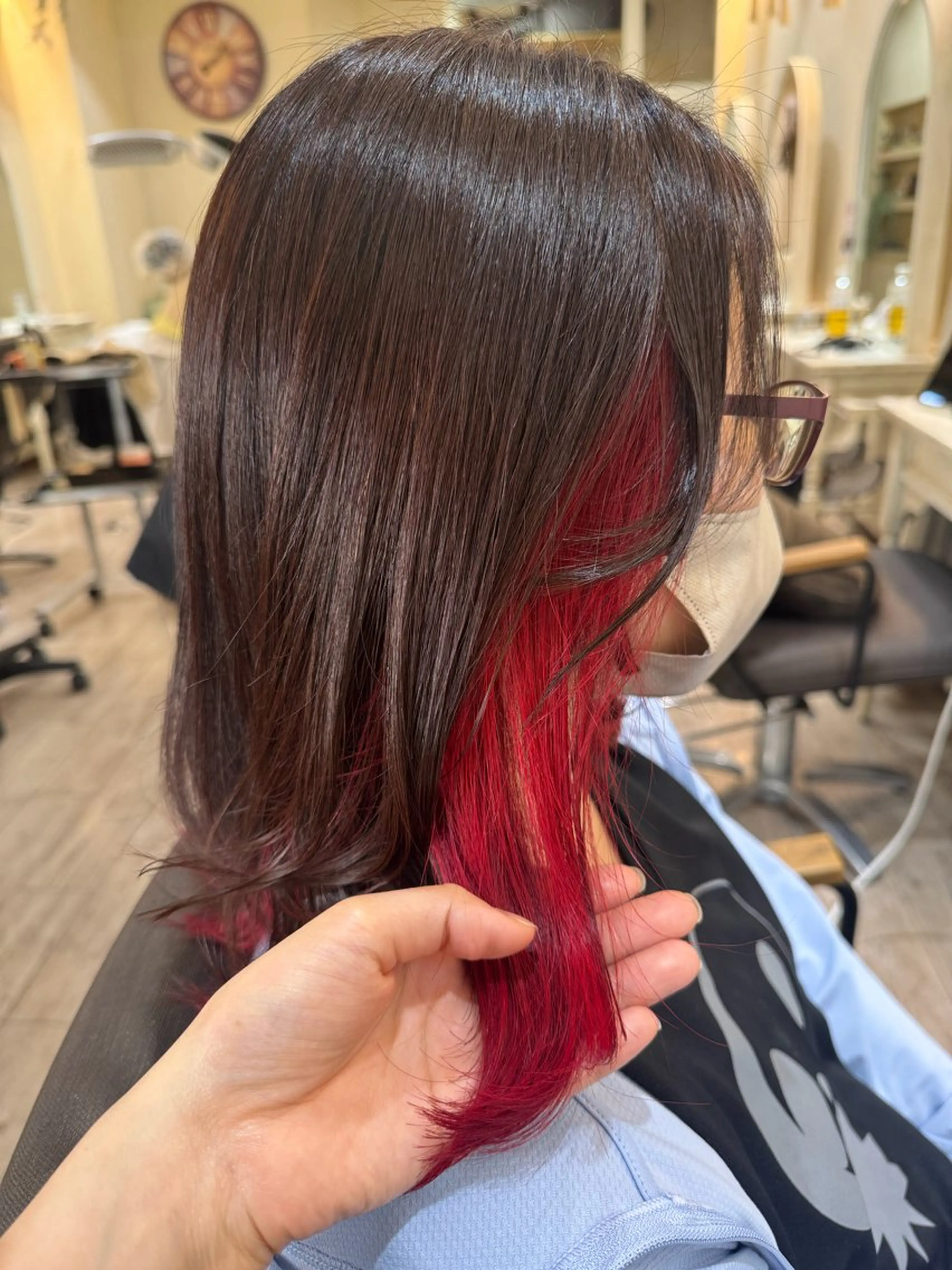 ミディアム カラー インナーカラー jurerbelle RIHOのヘアスタイル