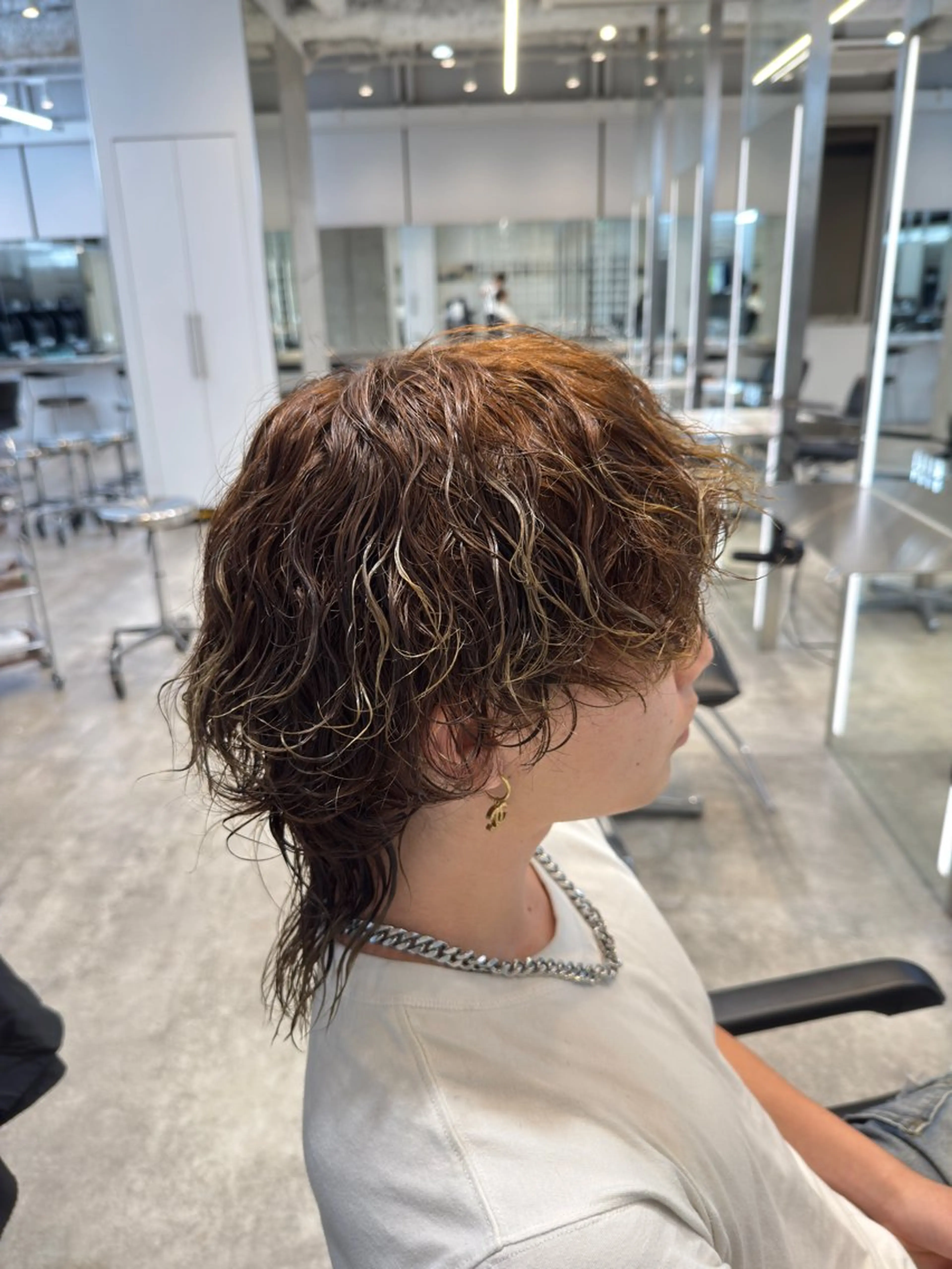 ミディアム パーマ カット パーマ fifth 児玉達哉 当日予約🙆のヘアスタイル