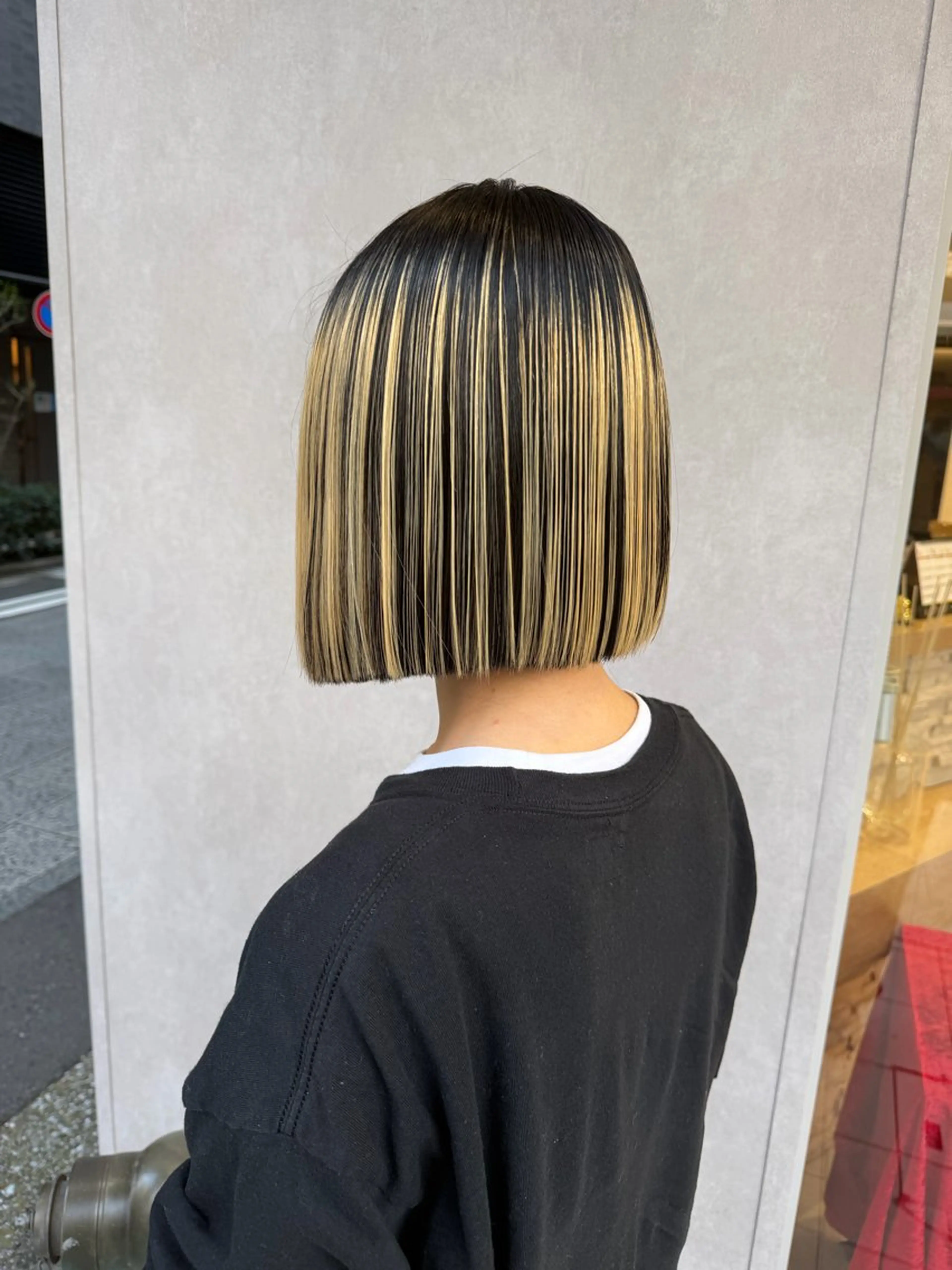 ミディアム パーマ ボブ 髪質改善 縮毛矯正 カット 縮毛矯正 トリートメント 髪質改善/縮毛矯正 /ブリーチ矯正/岡部のヘアスタイル