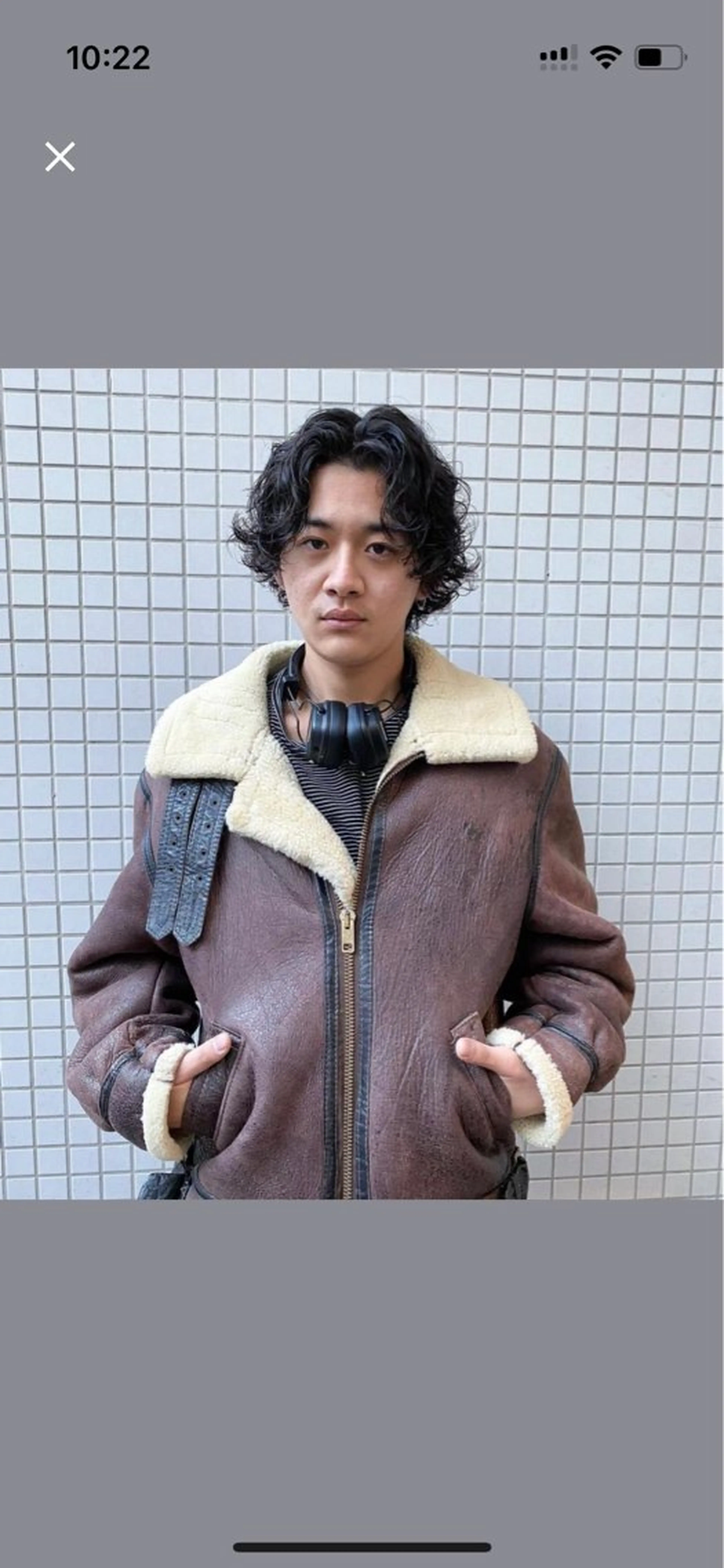 ミディアム パーマ メンズ カット パーマ 鈴木 隼人のヘアスタイル