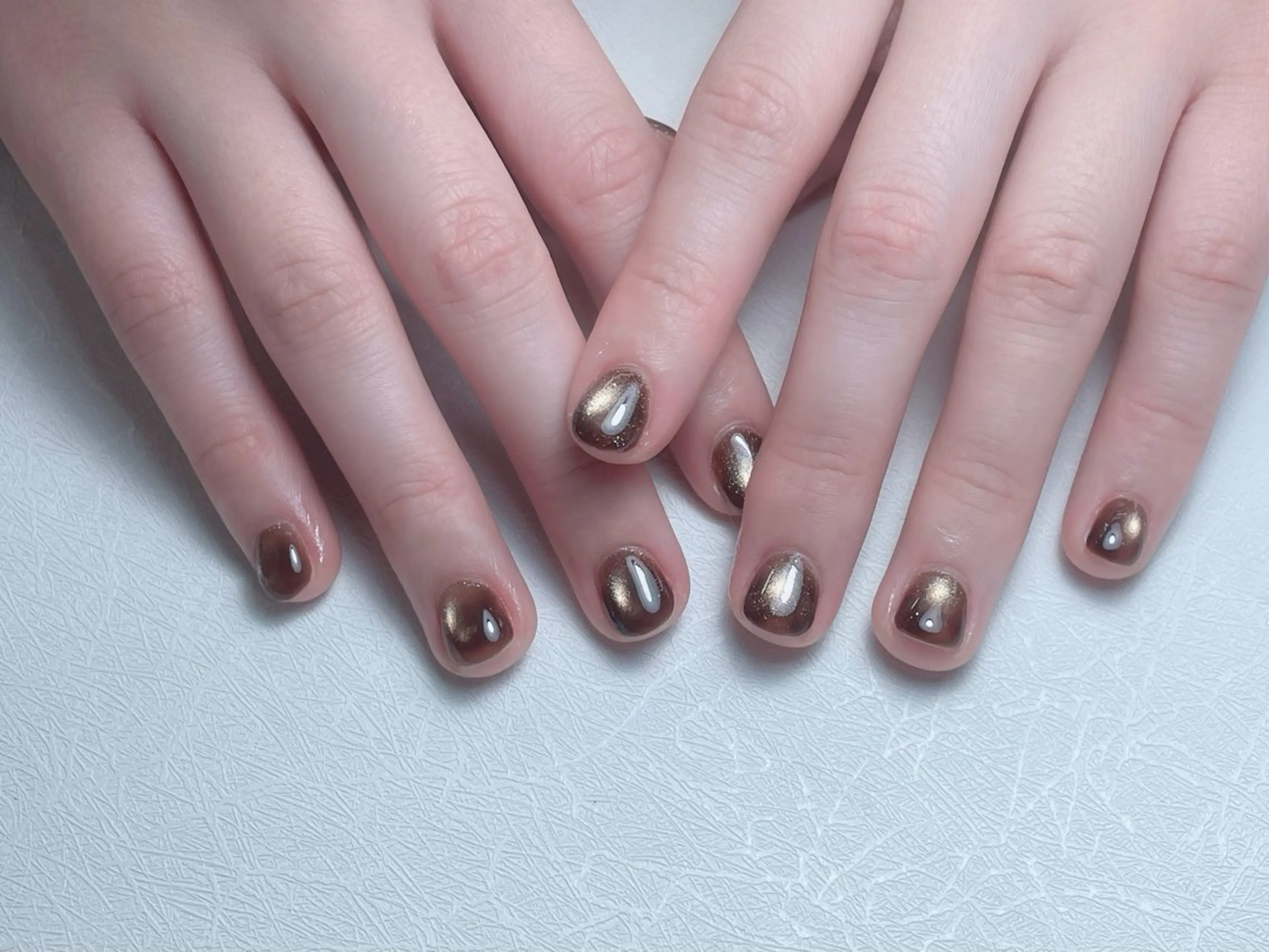 ネイル フレンチネイル ジェルネイル ガラスフレンチ 韓国ネイル ラメ(グリッター) 中野駅から2分 MEO NAILのネイルデザイン