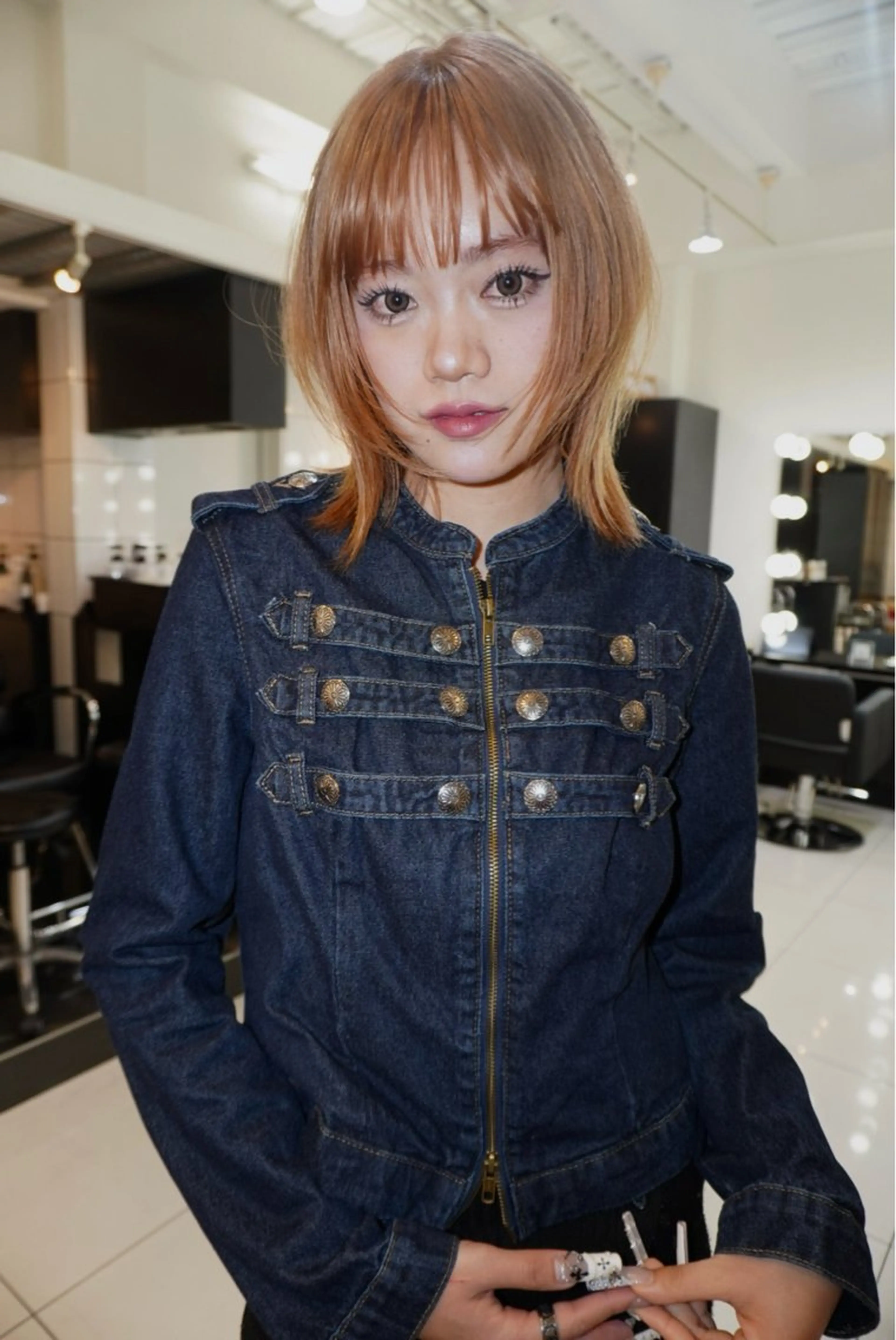 ミディアム カラー ヘアアレンジ MIYU/ニュアンス /艶カラーのヘアスタイル