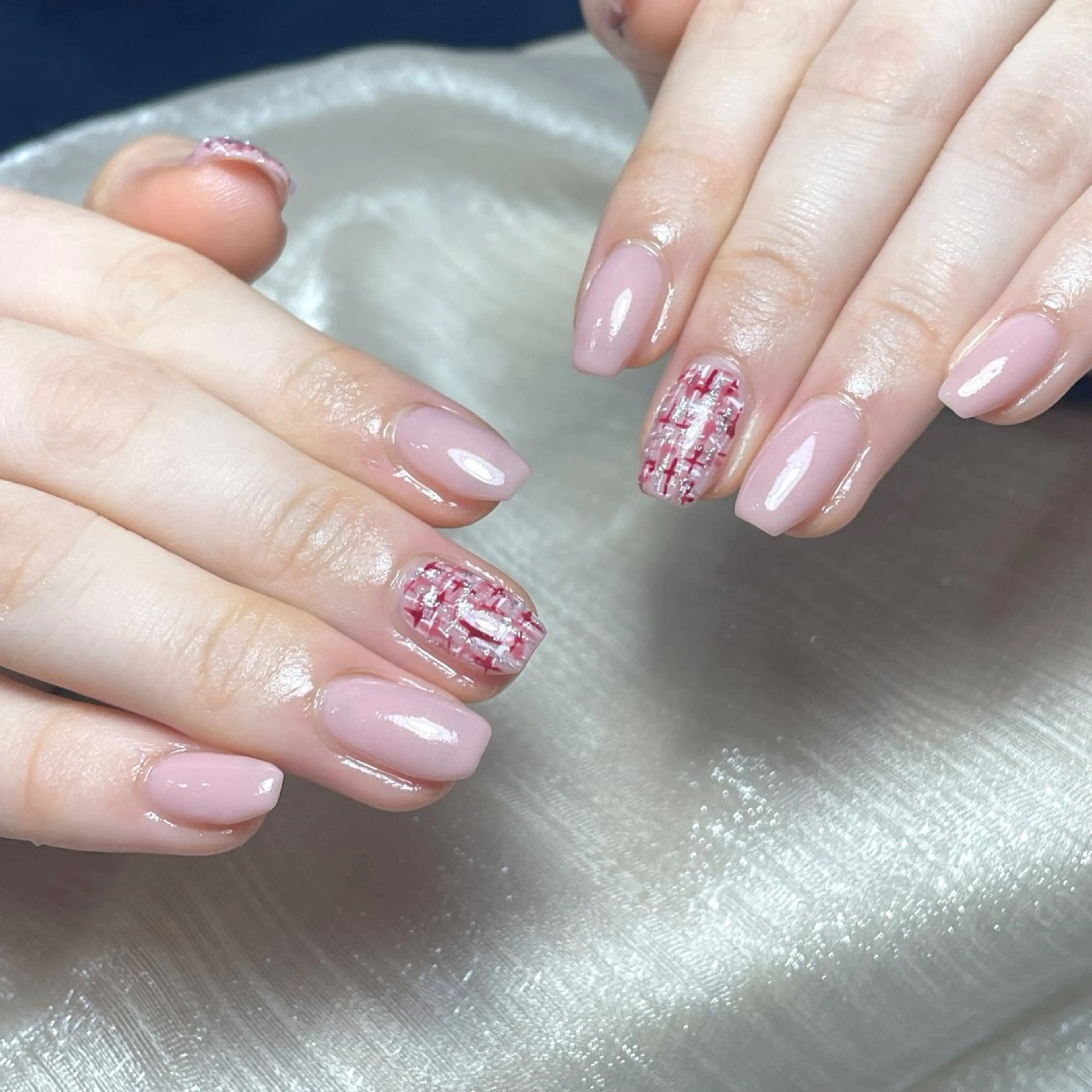 ネイル ツイードネイル Lavender Beauty所属・Lavender Beauty あやののネイルデザイン