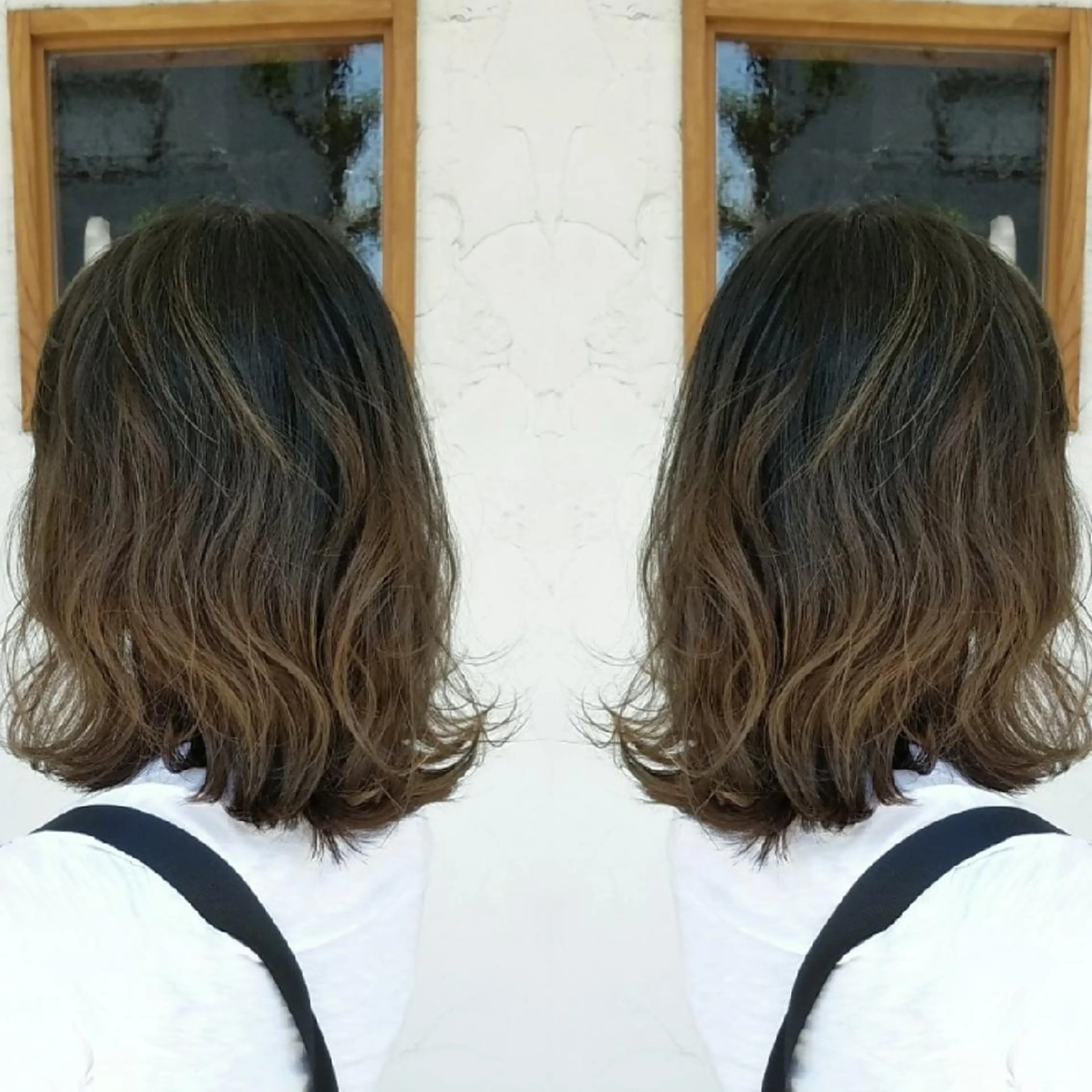 カラー ミディアム ハイライトカラー ハイライト sky所属・くわやま まさきのヘアスタイル