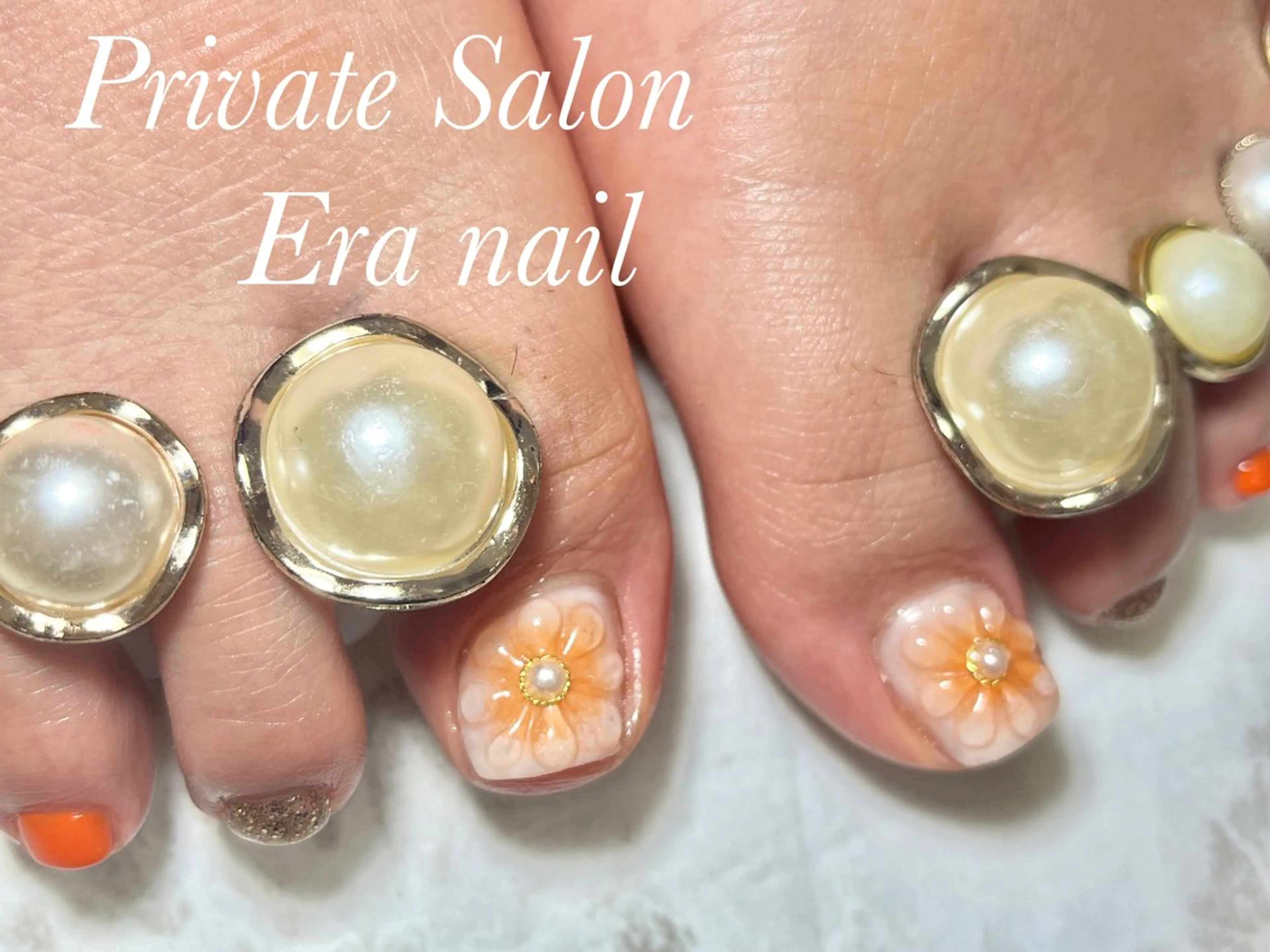 ネイル フラワーネイル フットネイル フットネイル Era nailのネイルデザイン