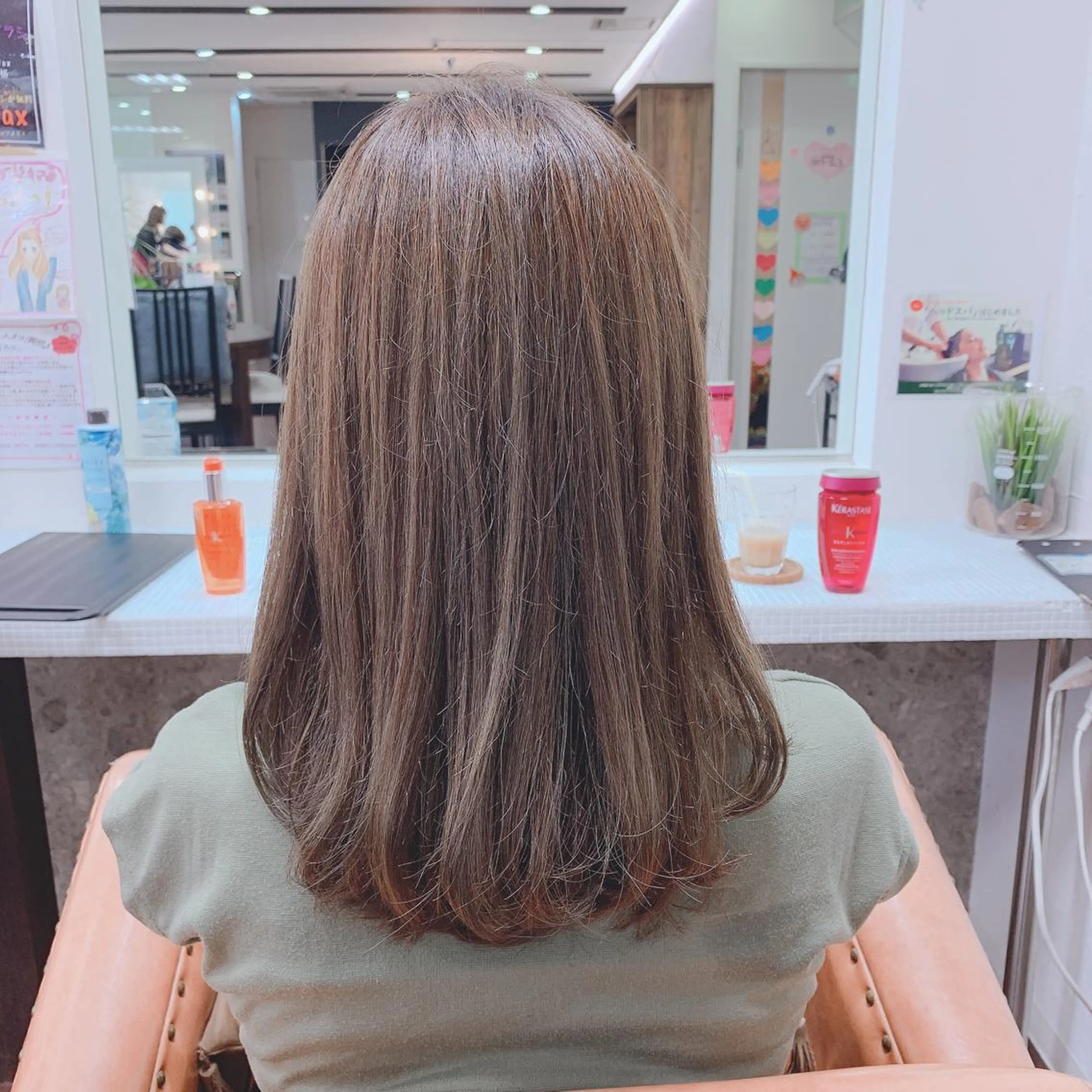 ミディアム カラー アッシュ 髪質改善カラー🦋 田村のヘアスタイル