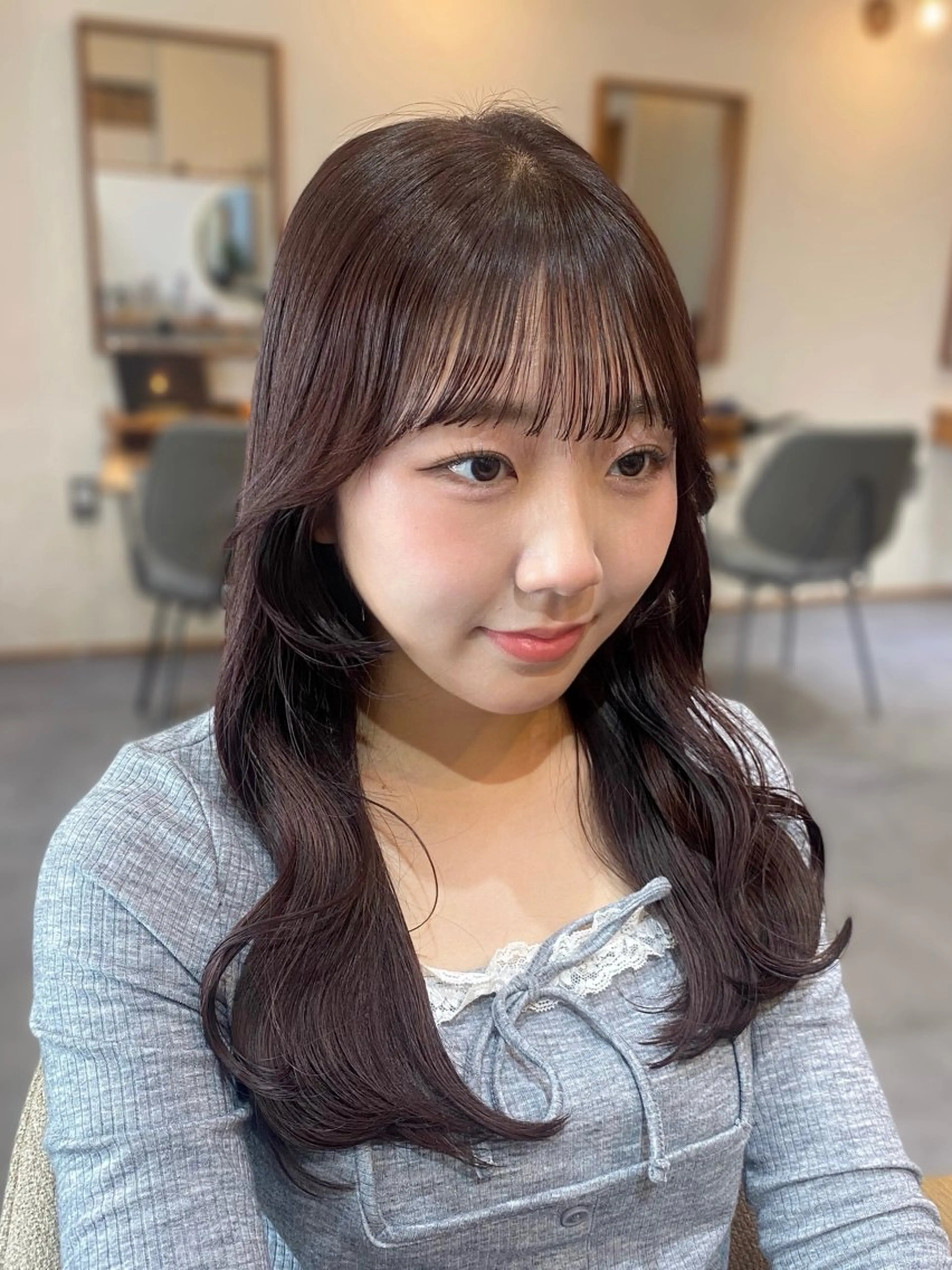 ロング カラー ラベンダーカラー ラベンダーピンク ピンクカラー 韓国風ヘア 透明感カラー/韓国 ヘア🩶yuri🩵のヘアスタイル