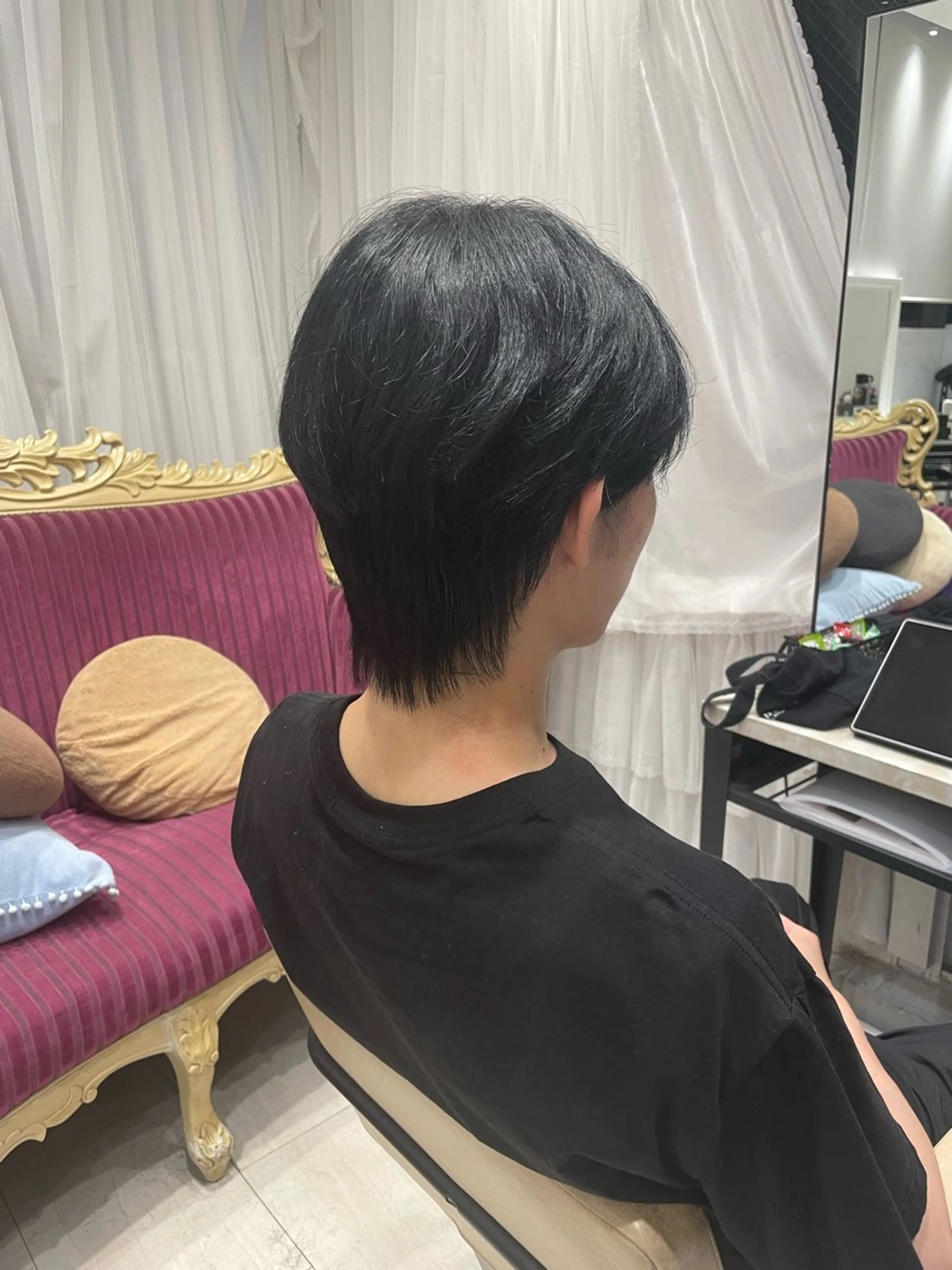 カラー メンズ ハッシュカット レイヤー池袋のヘアスタイル