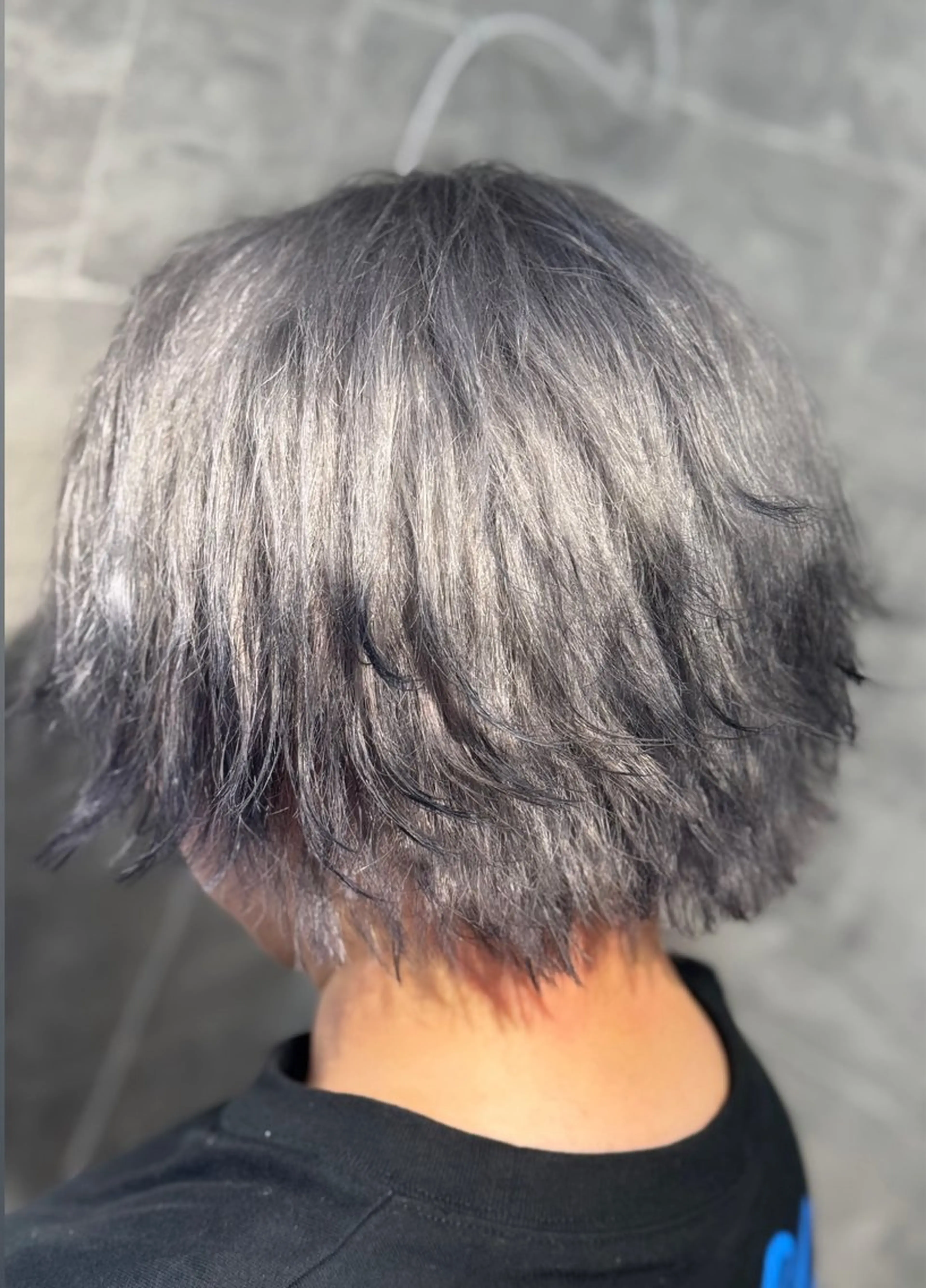 ショート ボブ 顔まわりレイヤー 顔周りカット ハイライト 韓国風ヘア ank classic hair【アンククラシックヘアー】所属・バレ、ハイライト モデル募集　齋藤祐哉のヘアスタイル