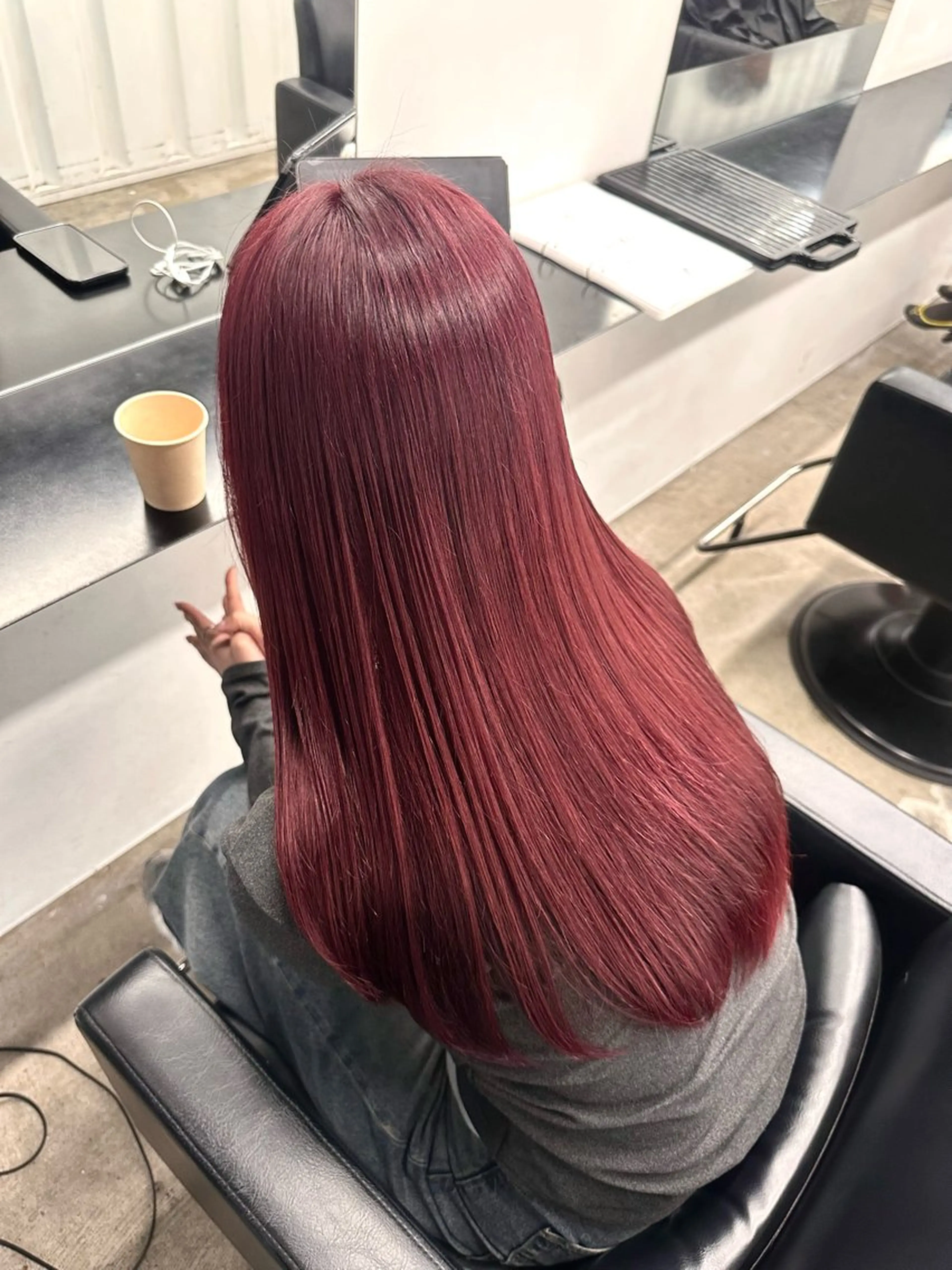 ロング カラー カット ヘアカラー トリートメント ヘアセット 🎀ツヤ髪/韓国 ヘアミカ🎀のヘアスタイル