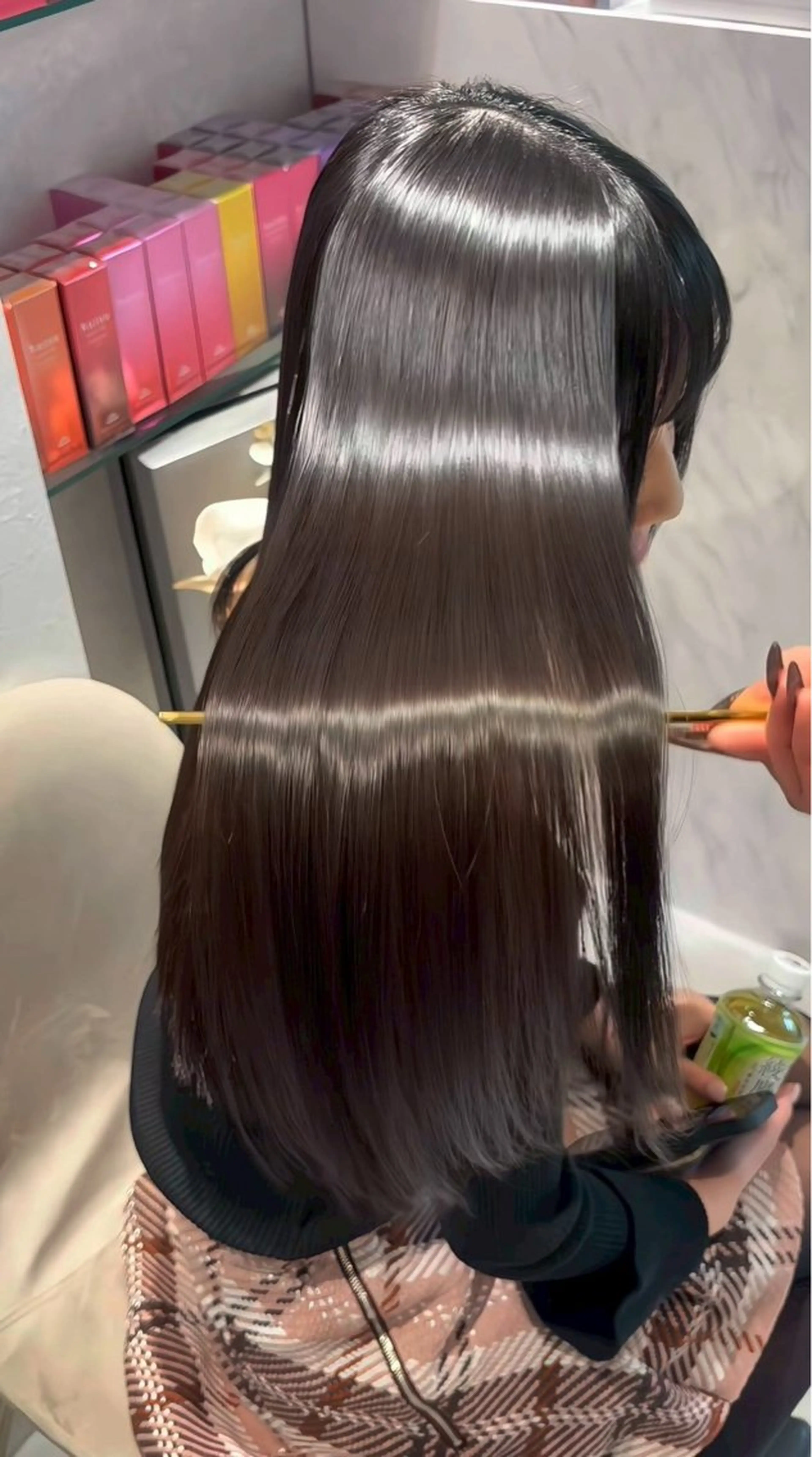 セミロング カット ヘアカラー 縮毛矯正 トリートメント 飯田橋/髪質改善/ 縮毛矯正✨しゅんすけのヘアスタイル