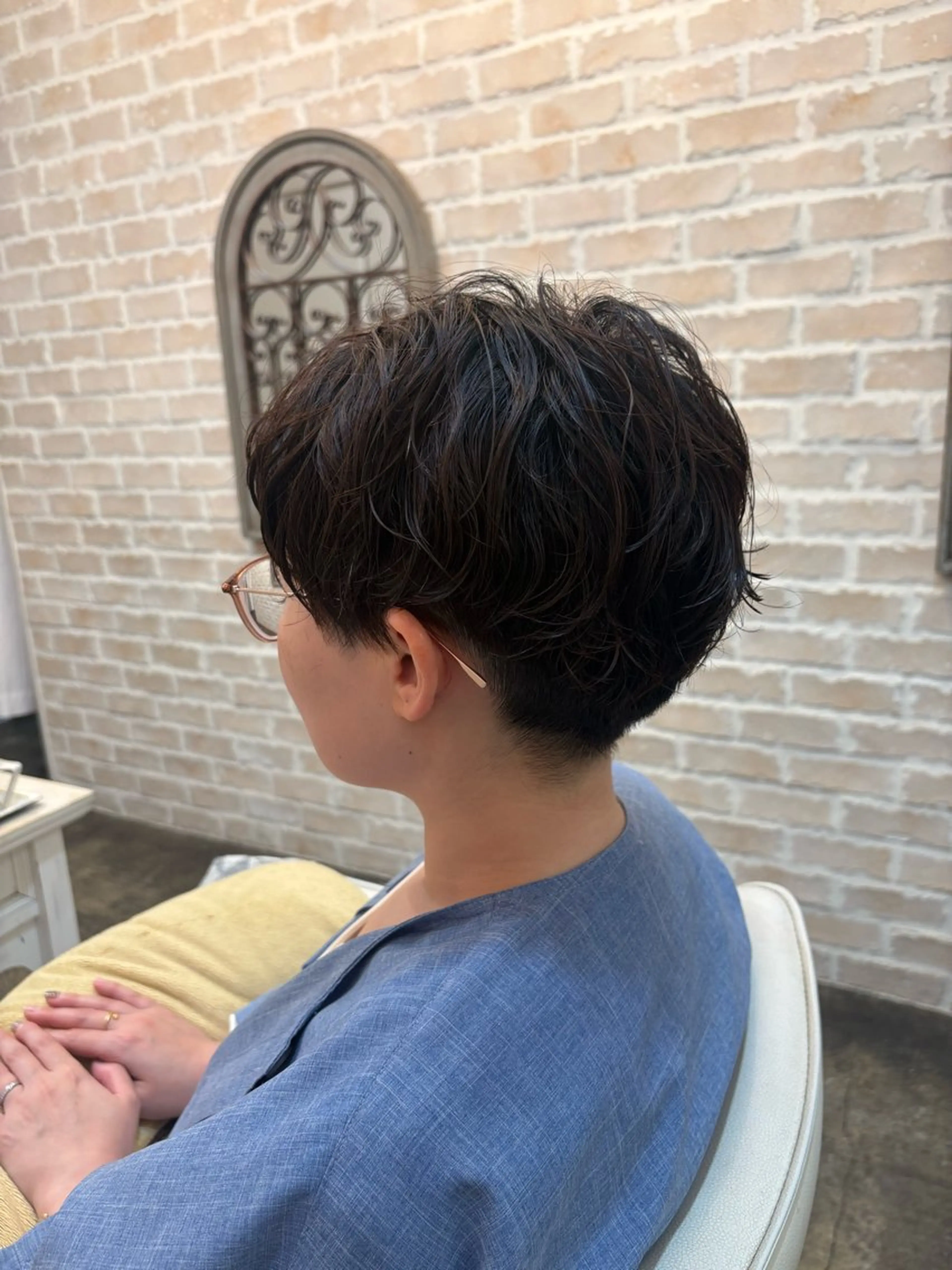 ショート カット パーマ 木津奈保子💚 ｼｮｰﾄﾓﾃﾞﾙ募集のヘアスタイル