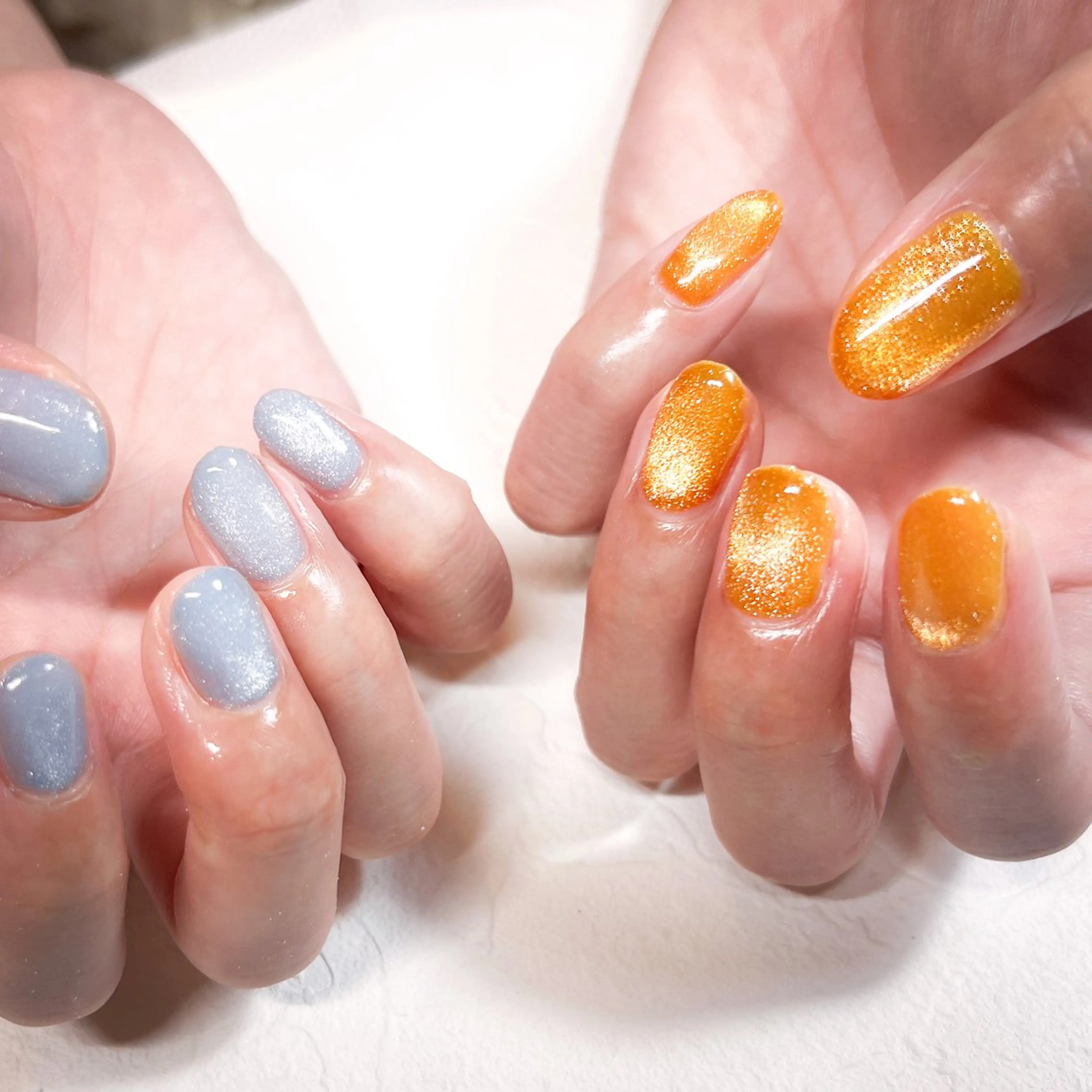 ネイル マグネットネイル ビー玉ネイル LEFTNAILS フィルインニュアンスのネイルデザイン
