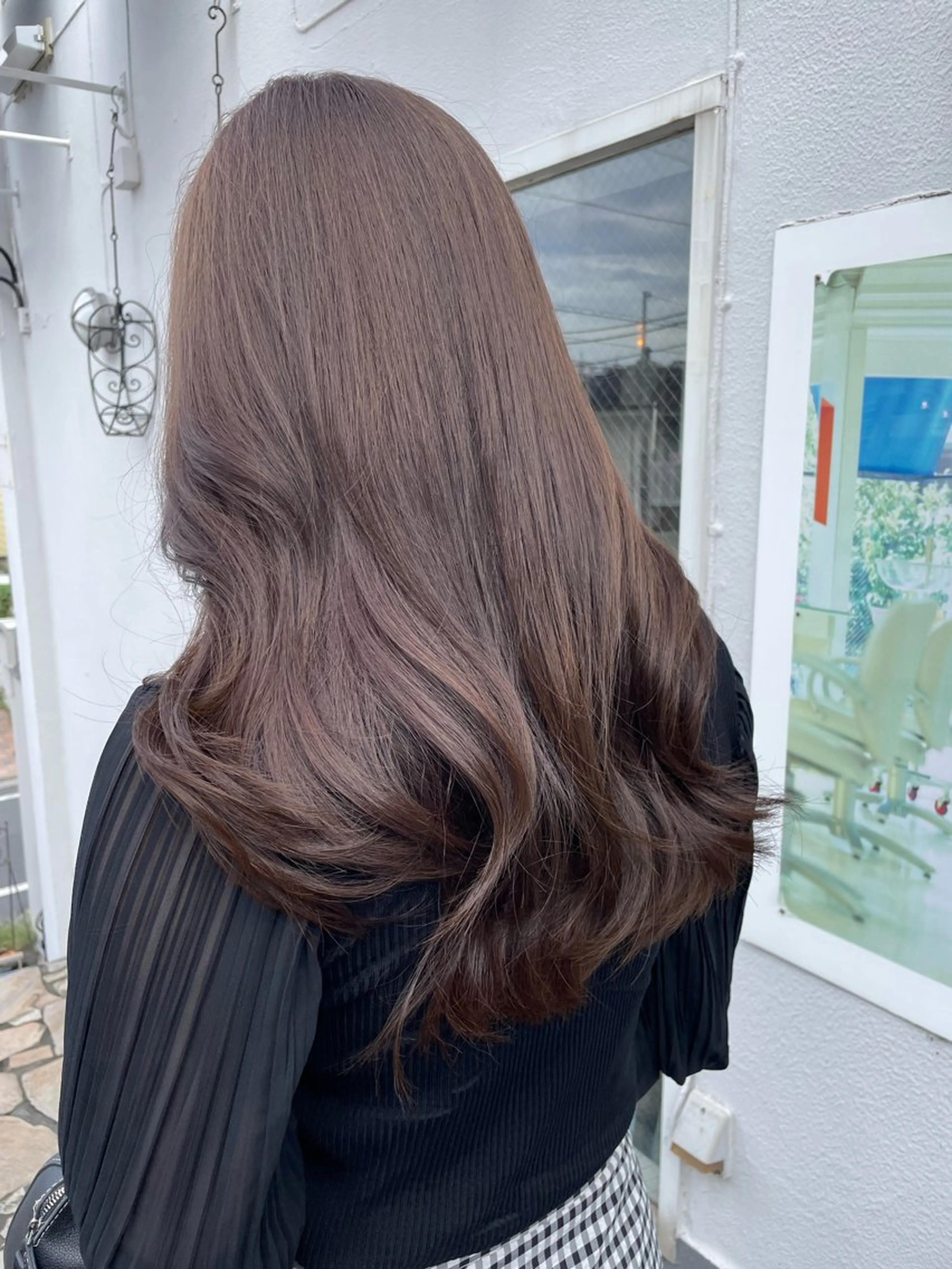 ロング カラー カット ヘアカラー トリートメント 平 ちひろのヘアスタイル