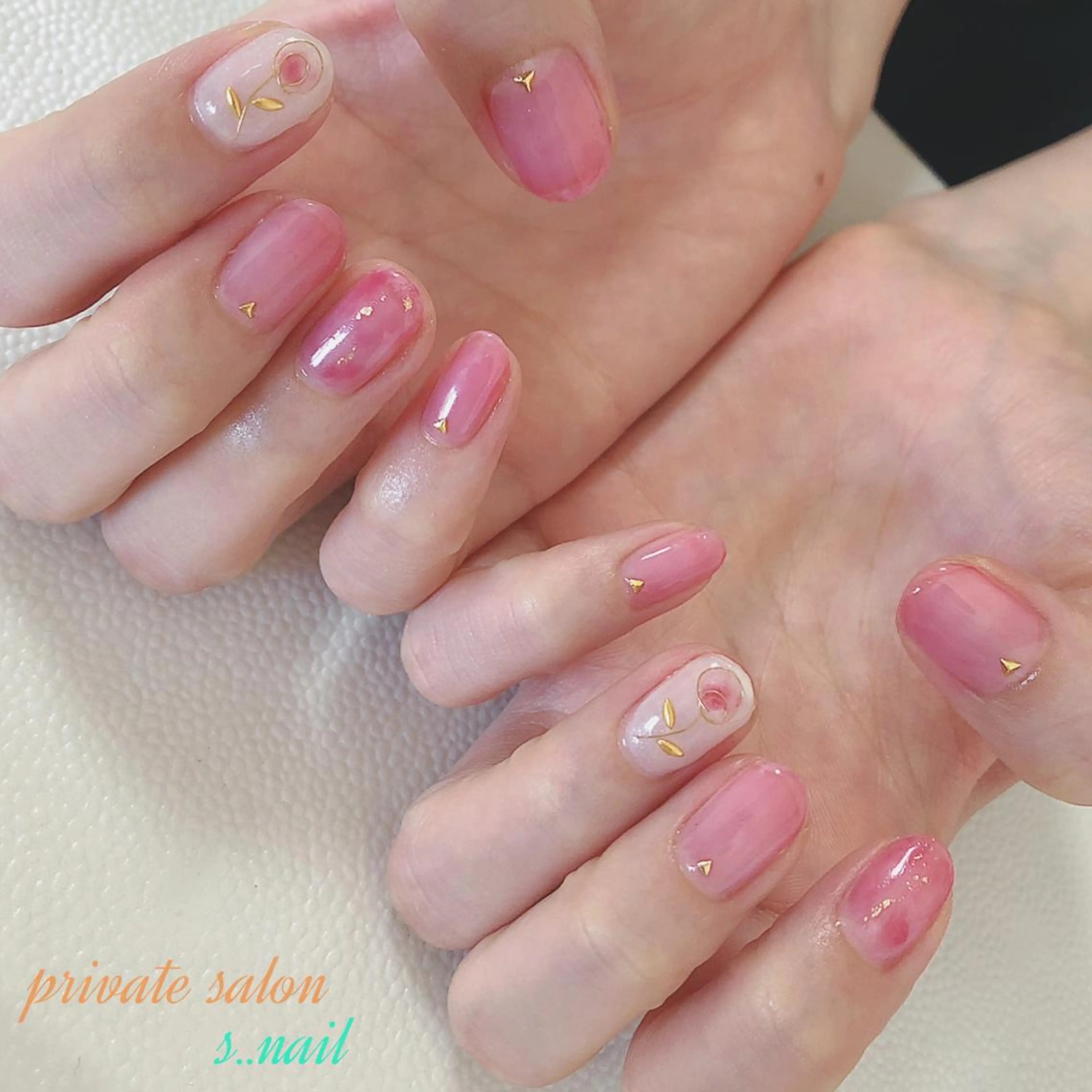 ネイル ボルドー ピンク ハンドネイル フットネイル s..nail / MORITAのネイルデザイン