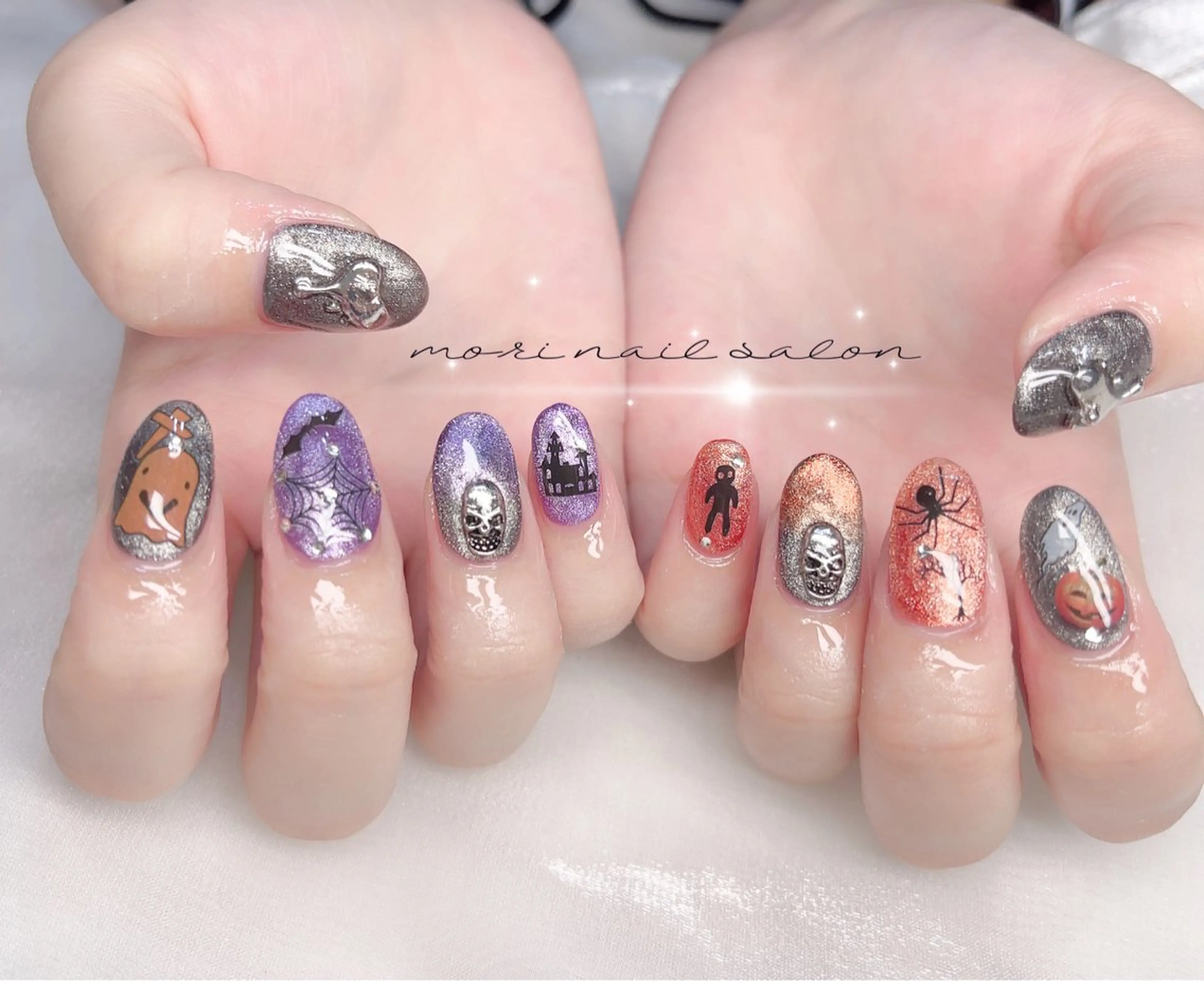 ネイル ハンドネイル 森 ネイルサロンのネイルデザイン