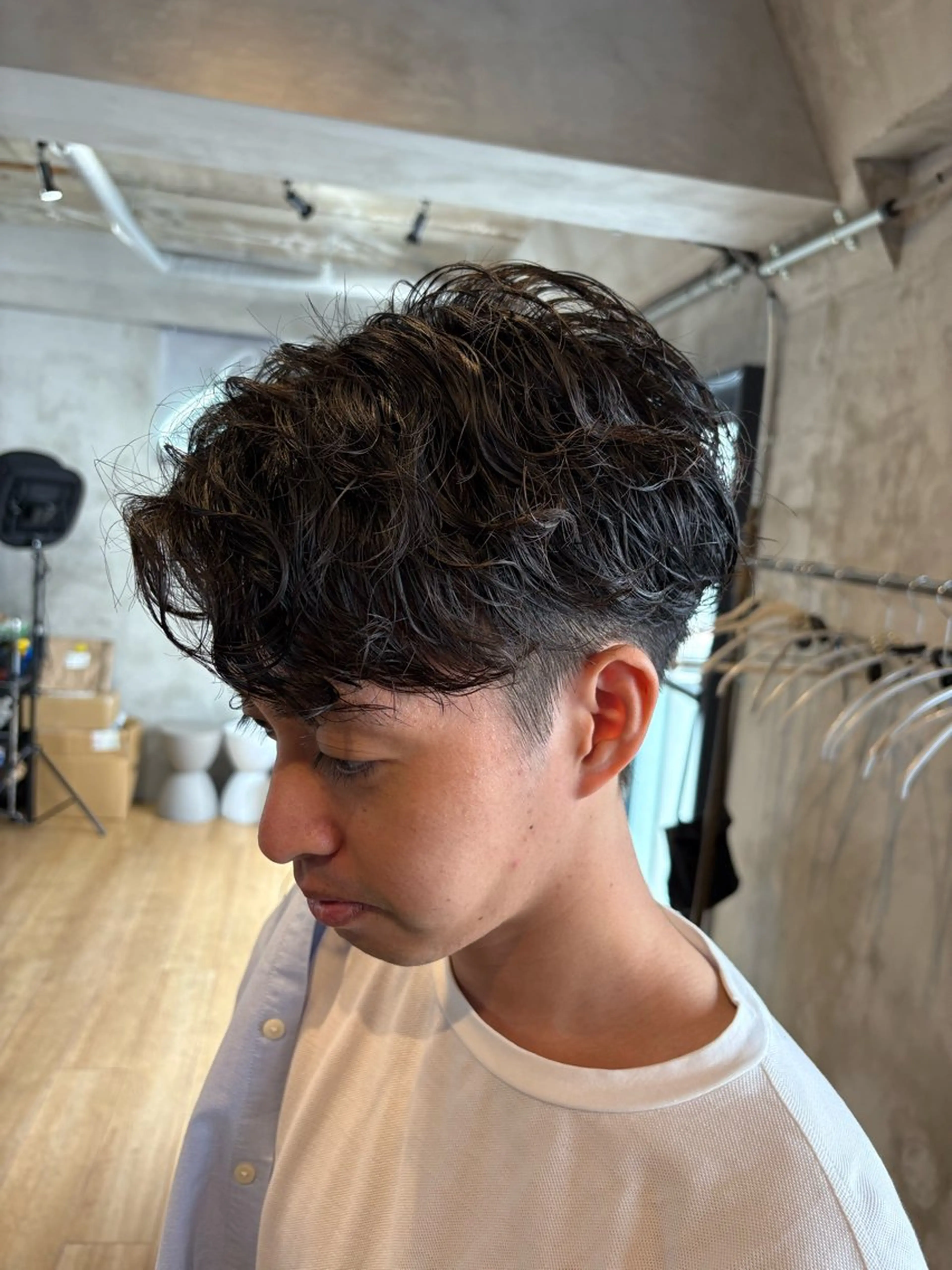ショート パーマ メンズ カット パーマ ✂︎メンズ特化✂︎ 竹内貴則のヘアスタイル