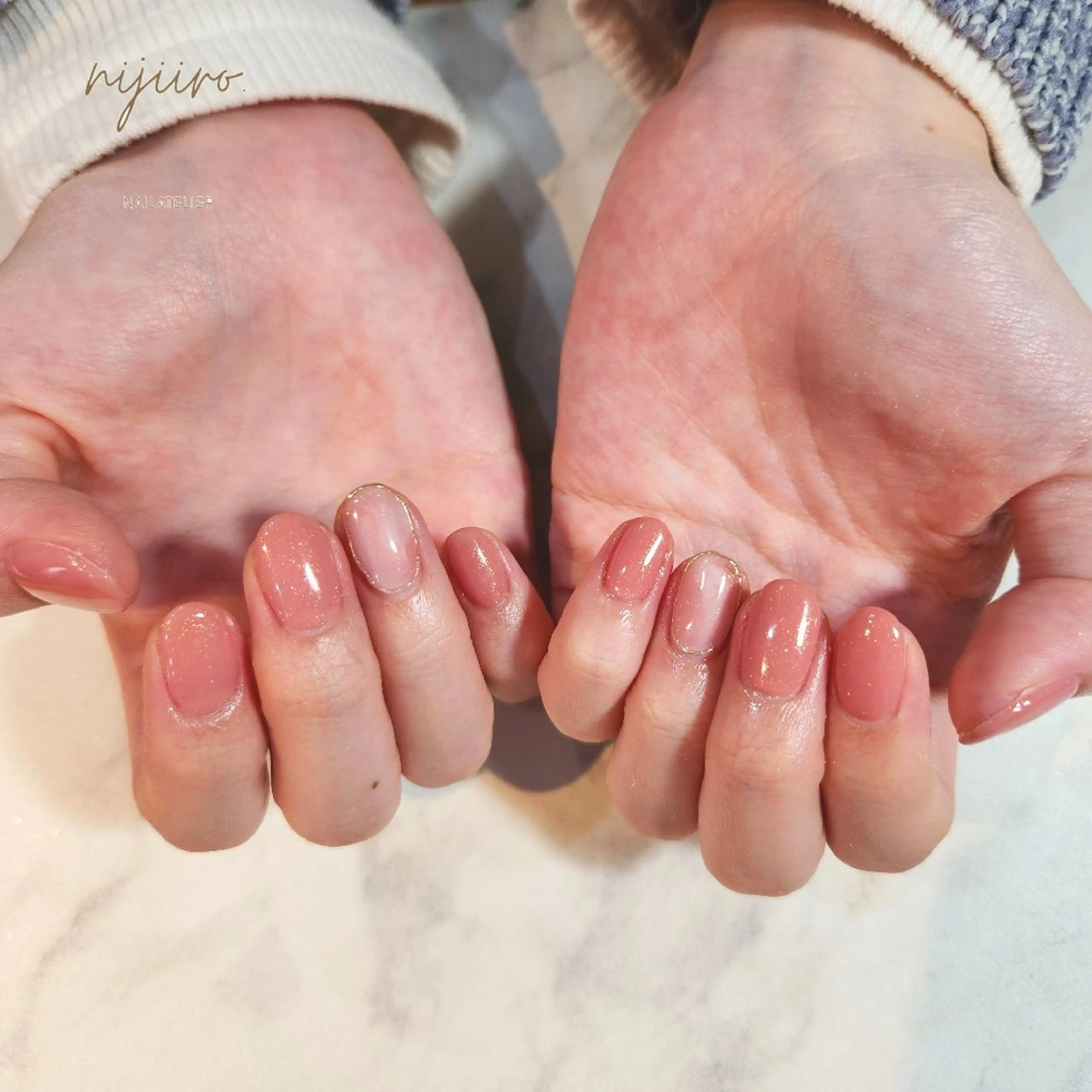 ネイル ハンドネイル nailatelier nijiiro.所属・nijiiro🌈 サトウのネイルデザイン