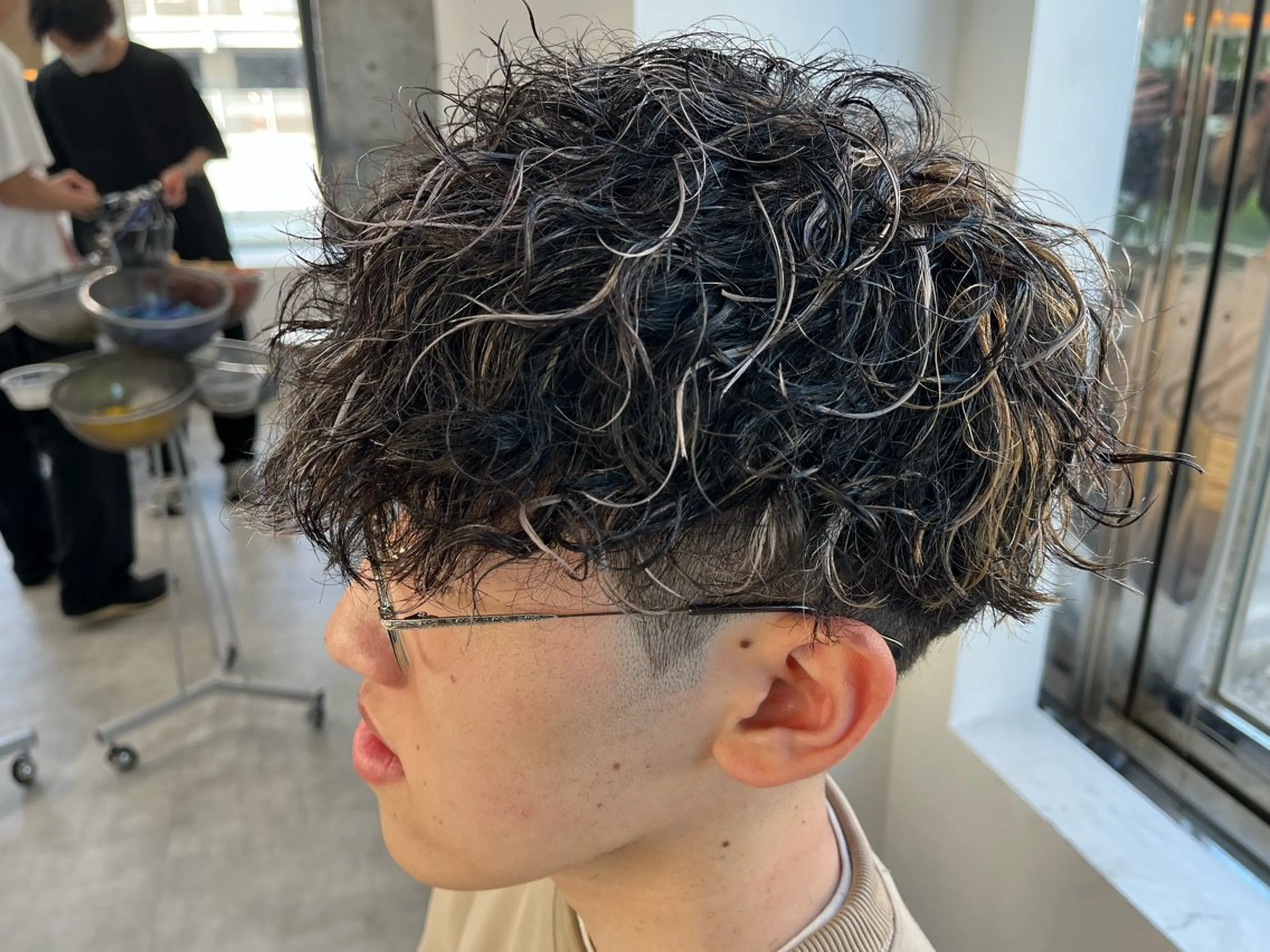 ショート パーマ メンズ メンズメッシュ メンズパーマ ツイストスパイラルパーマ スパイラルパーマ 新潟メンズパーマ 新潟駅/小田拓実のヘアスタイル