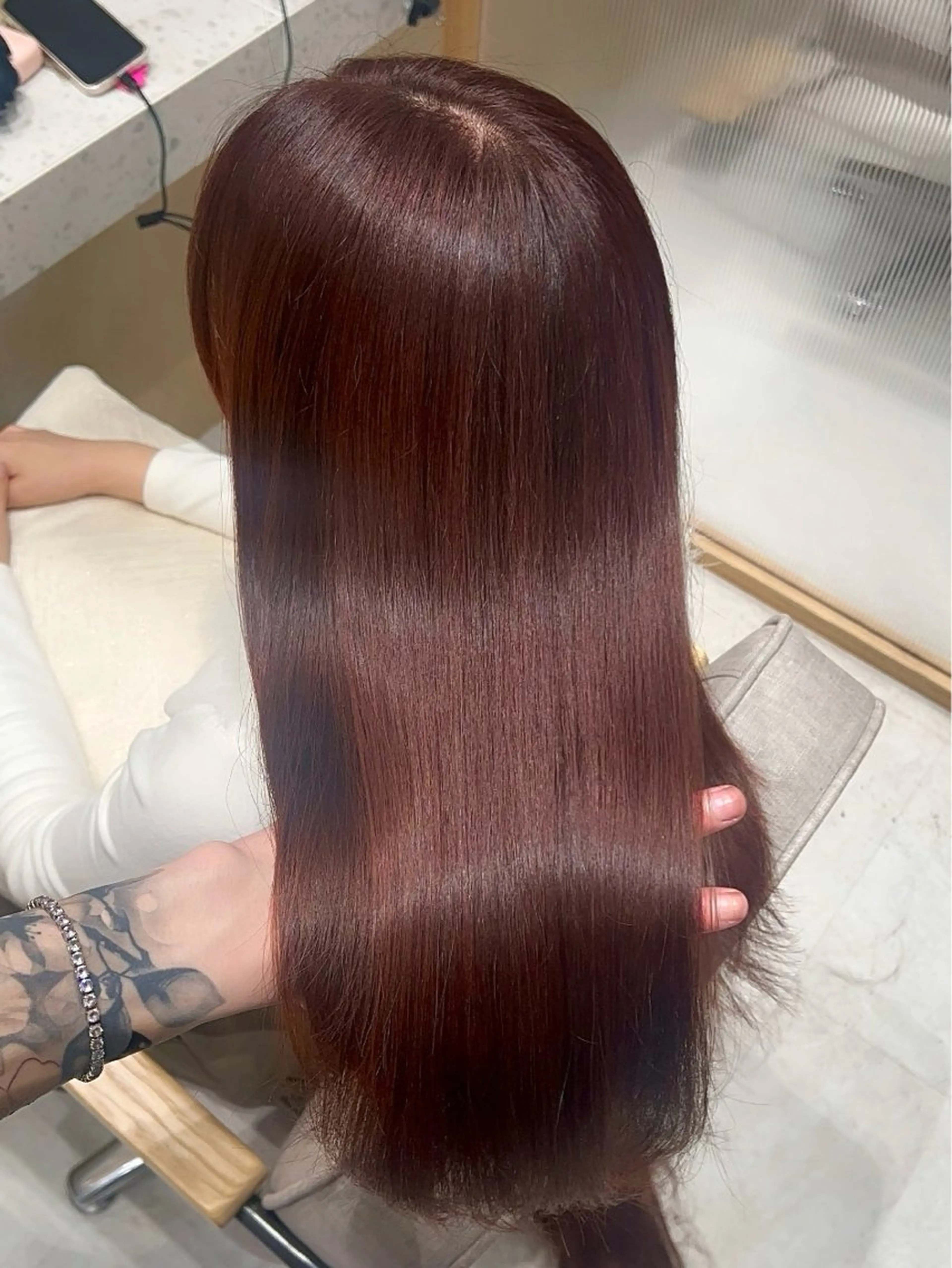 ❄️[年末限定]❄️前髪カット+ヒアルロン酸in艶カラー+超音波クイックTRの写真